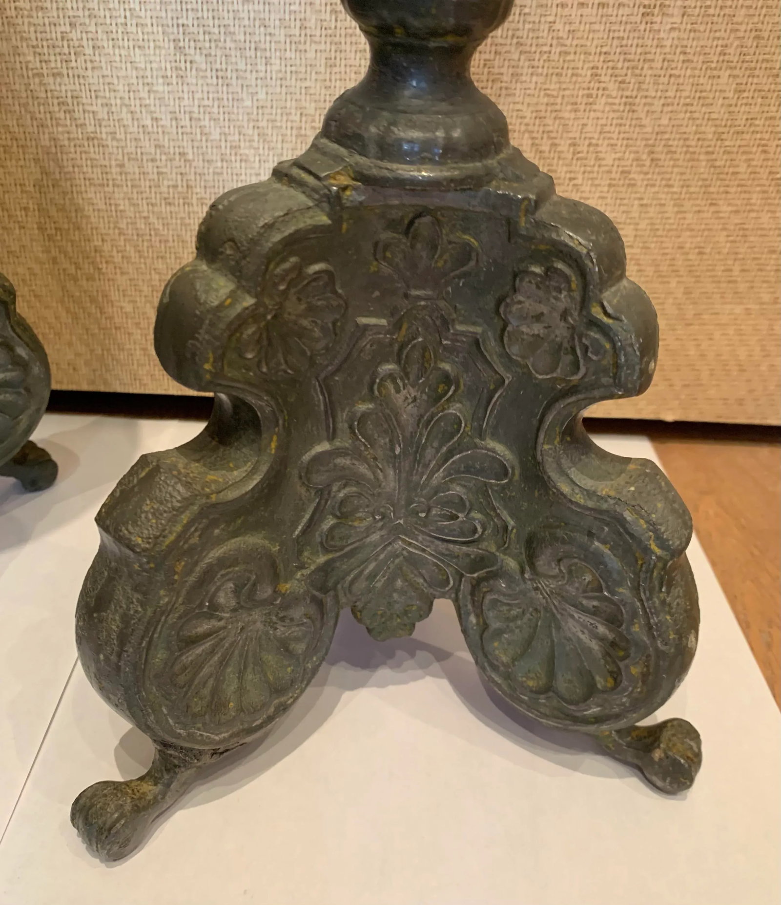 Early 20th Century Antique Austrian Altar Candle Holders - a Pair - 6