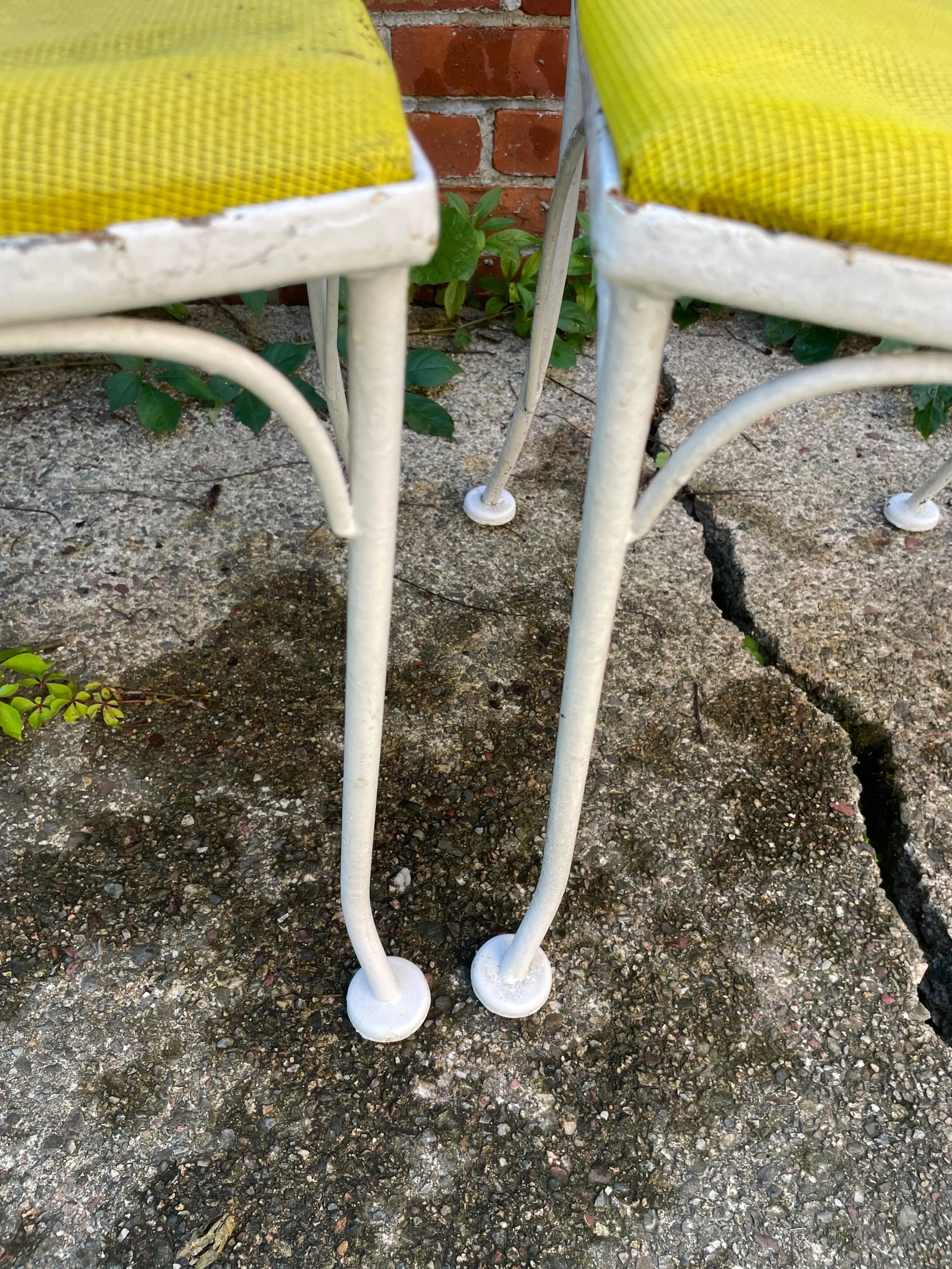 Vintage Wrought Iron Outdoor Patio Chairs Set of 6 - 4
