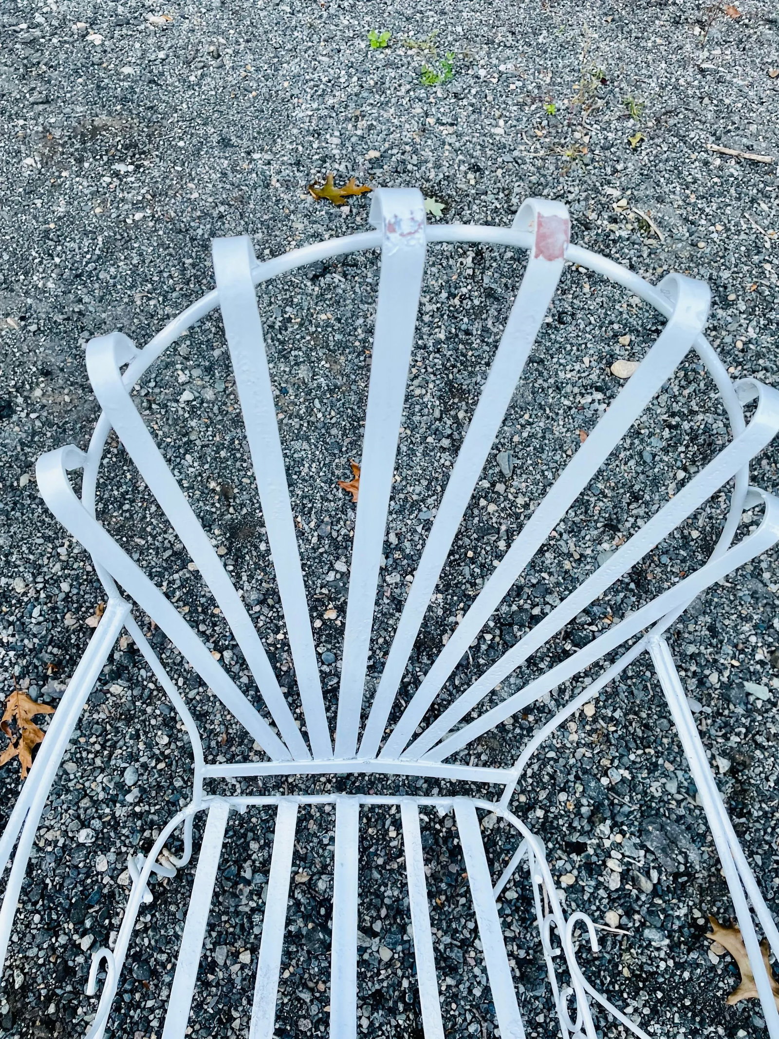 Early 20th Century Vintage Wrought Iron French Garden Chair, Attributed - 4