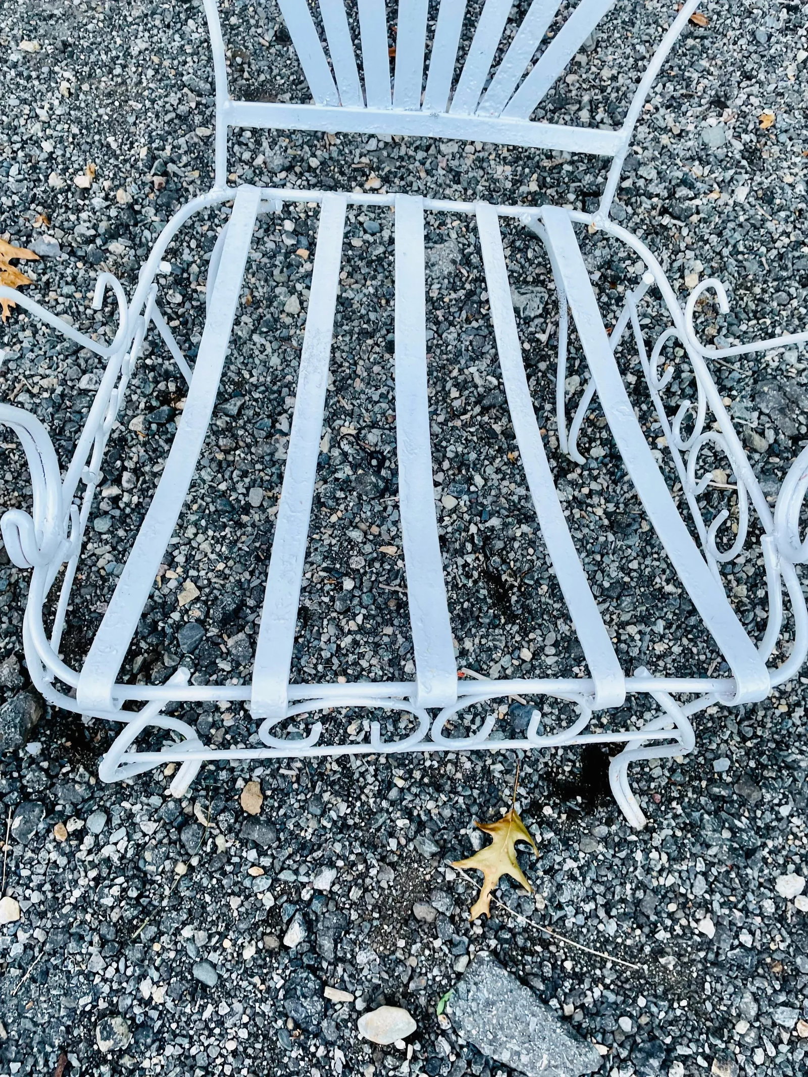 Early 20th Century Vintage Wrought Iron French Garden Chair, Attributed - 7
