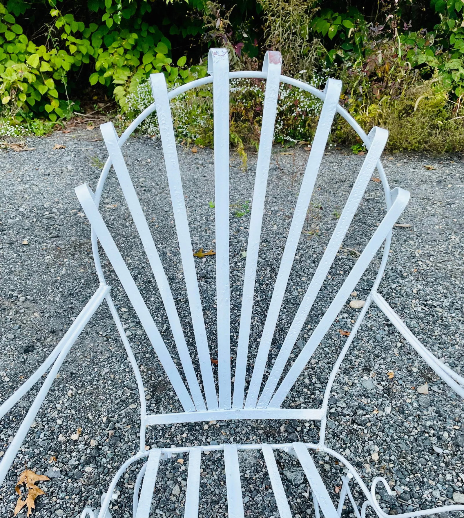 Early 20th Century Vintage Wrought Iron French Garden Chair, Attributed - 9