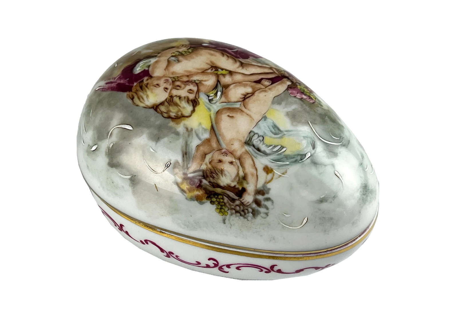 Late 20th Century Fontanille & Marraud Limoges Porcelain Easter Egg Box - 8