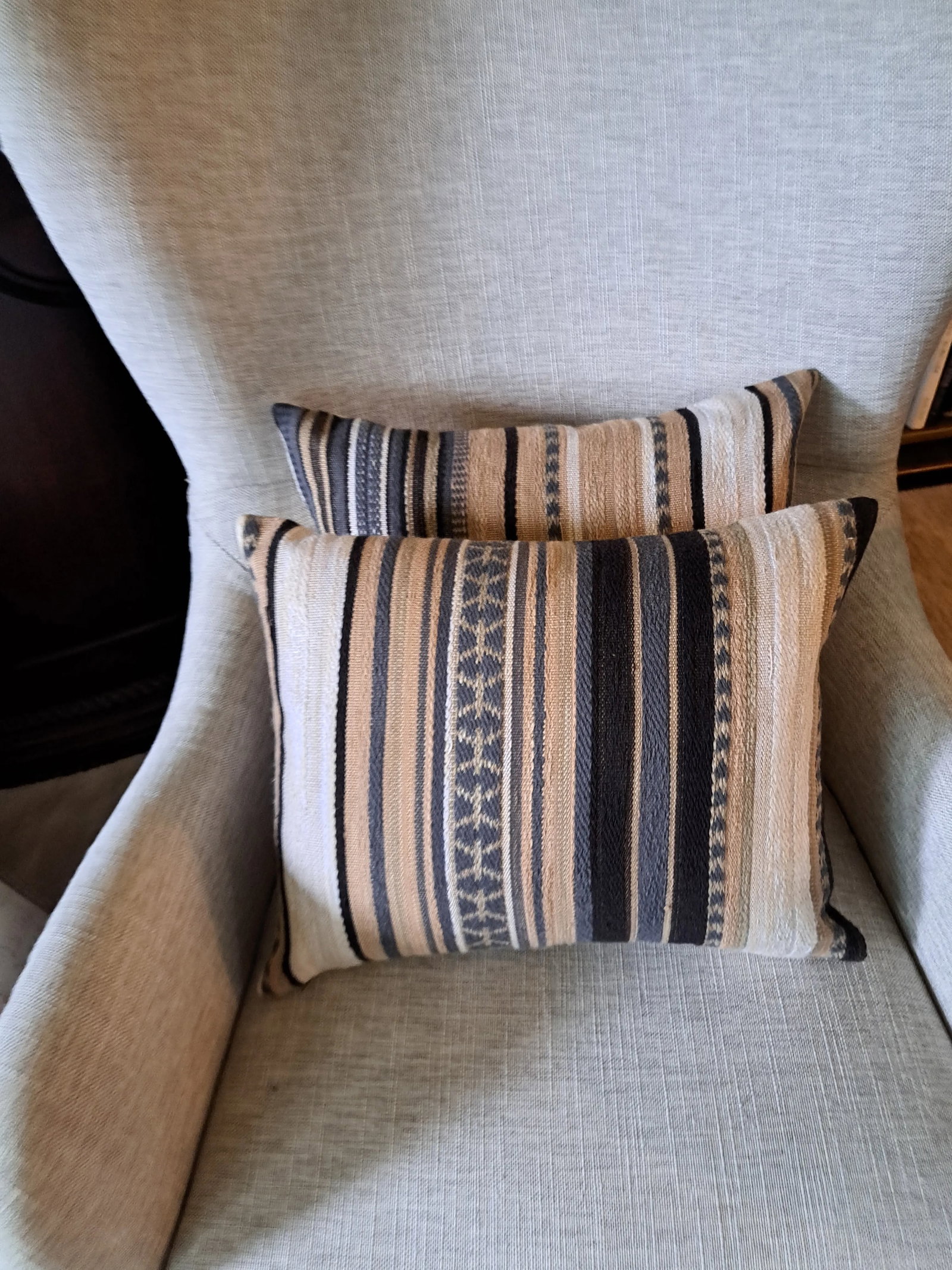 Serape Blanket Lumbar Pillows Kravet Couture Fabric Custom Made Contemporary Serape Blanket-Style Pi - 8