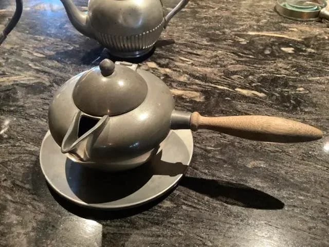 Antique English and American Pewter Teapots Set- 4 Pieces - 11