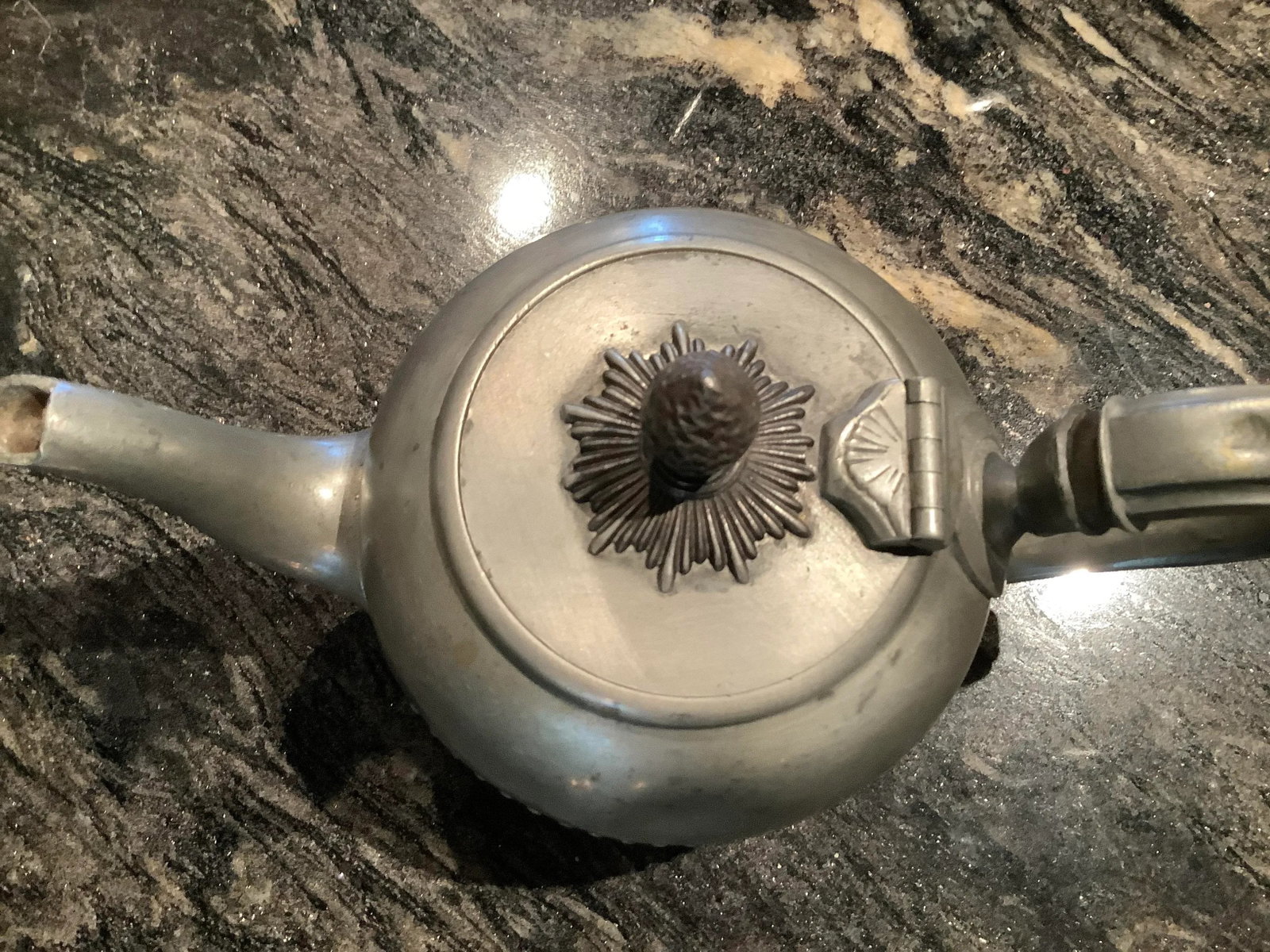 Antique English and American Pewter Teapots Set- 4 Pieces - 2