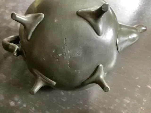Antique English and American Pewter Teapots Set- 4 Pieces - 9