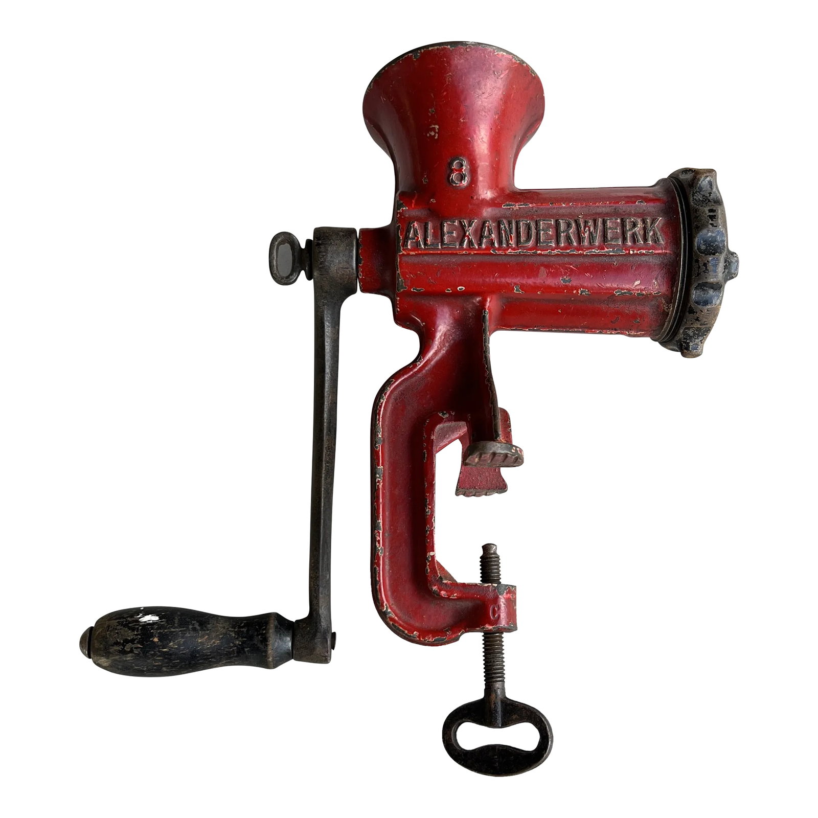 Antique Manual Alexanderwerk 8 Food Red Decorative Meat Grinder (1 of 9)