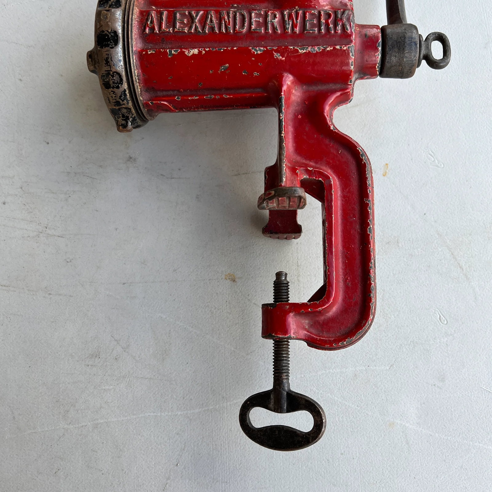Antique Manual Alexanderwerk 8 Food Red Decorative Meat Grinder - 6