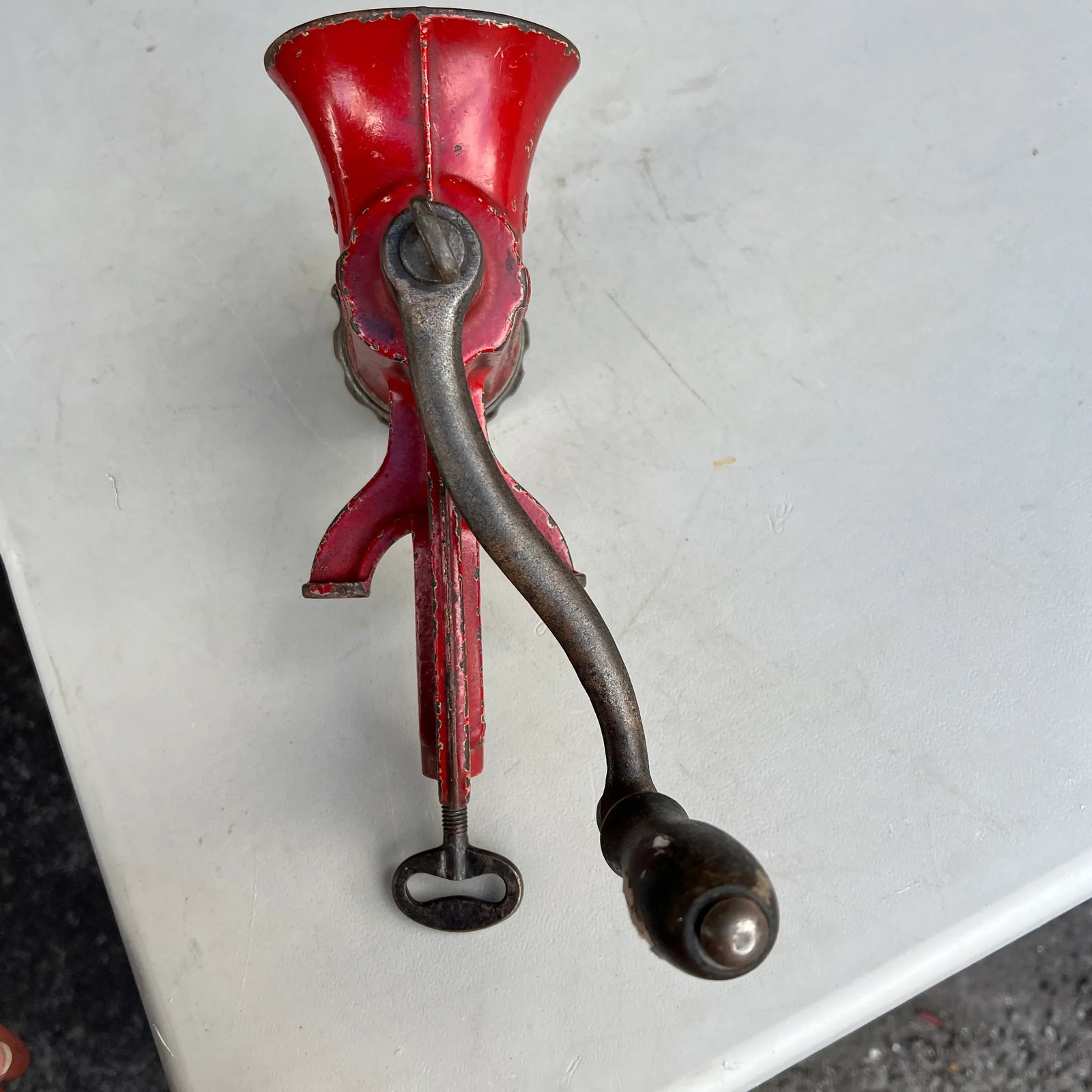 Antique Manual Alexanderwerk 8 Food Red Decorative Meat Grinder - 8