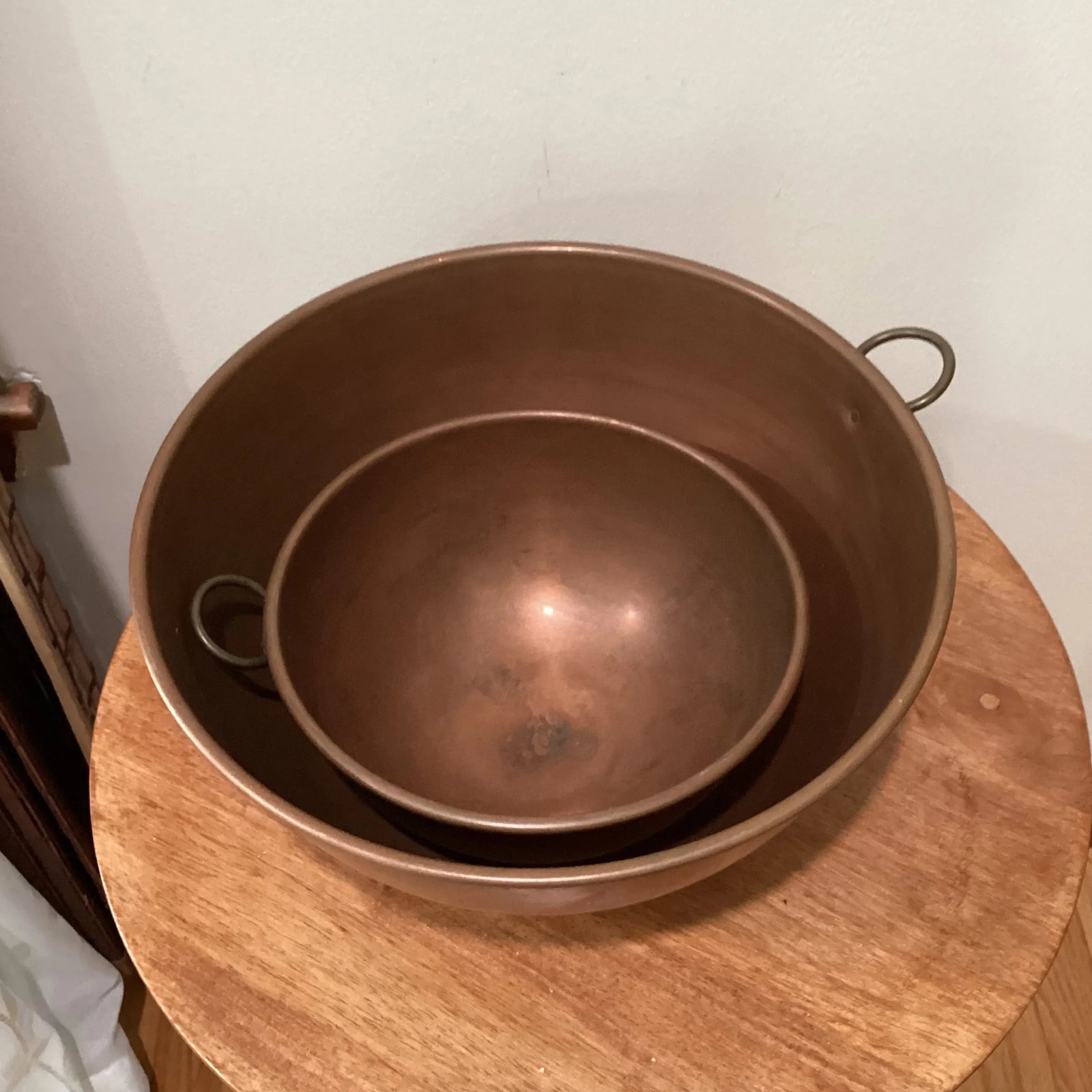 Antique Copper Mixing Bowls, Late 19th Century - Set of 2 - 10