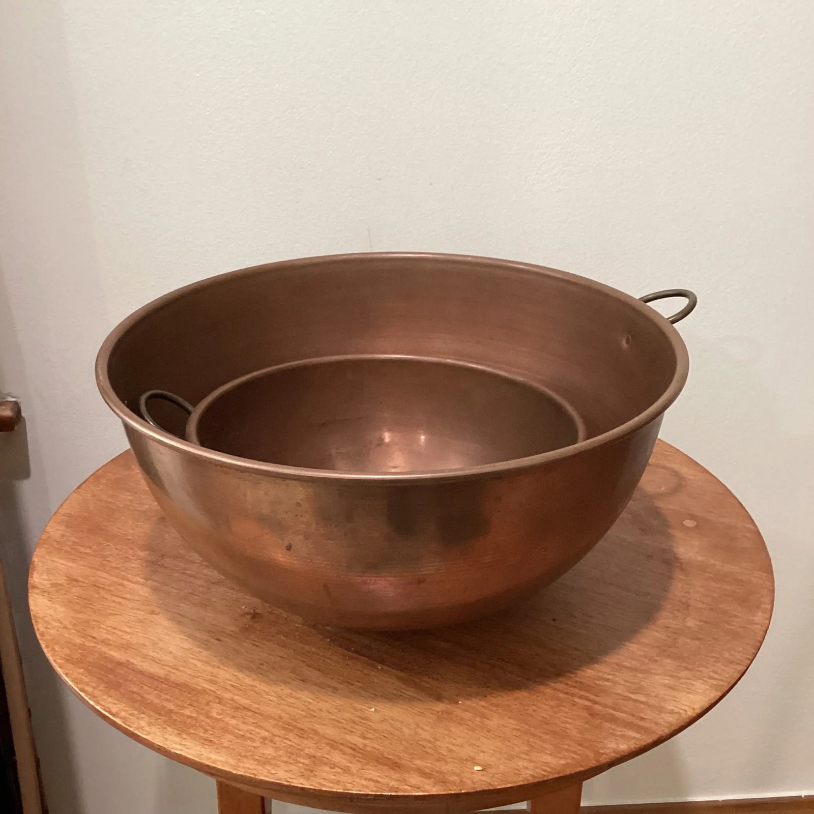 Antique Copper Mixing Bowls, Late 19th Century - Set of 2 - 12