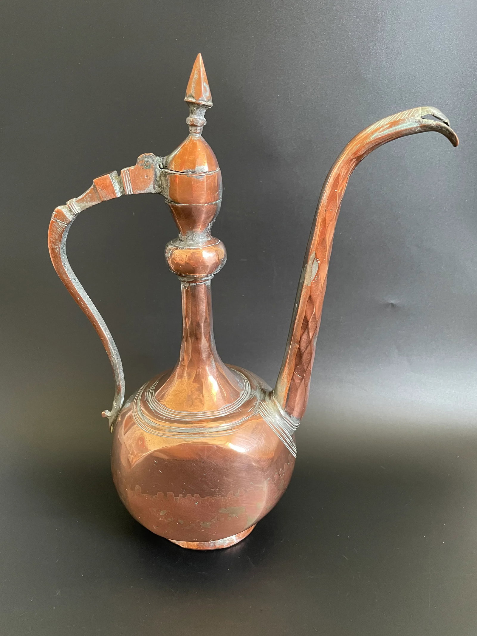 Antique 19th Century Persian Tinned Copper Aftaba Pitcher - 3
