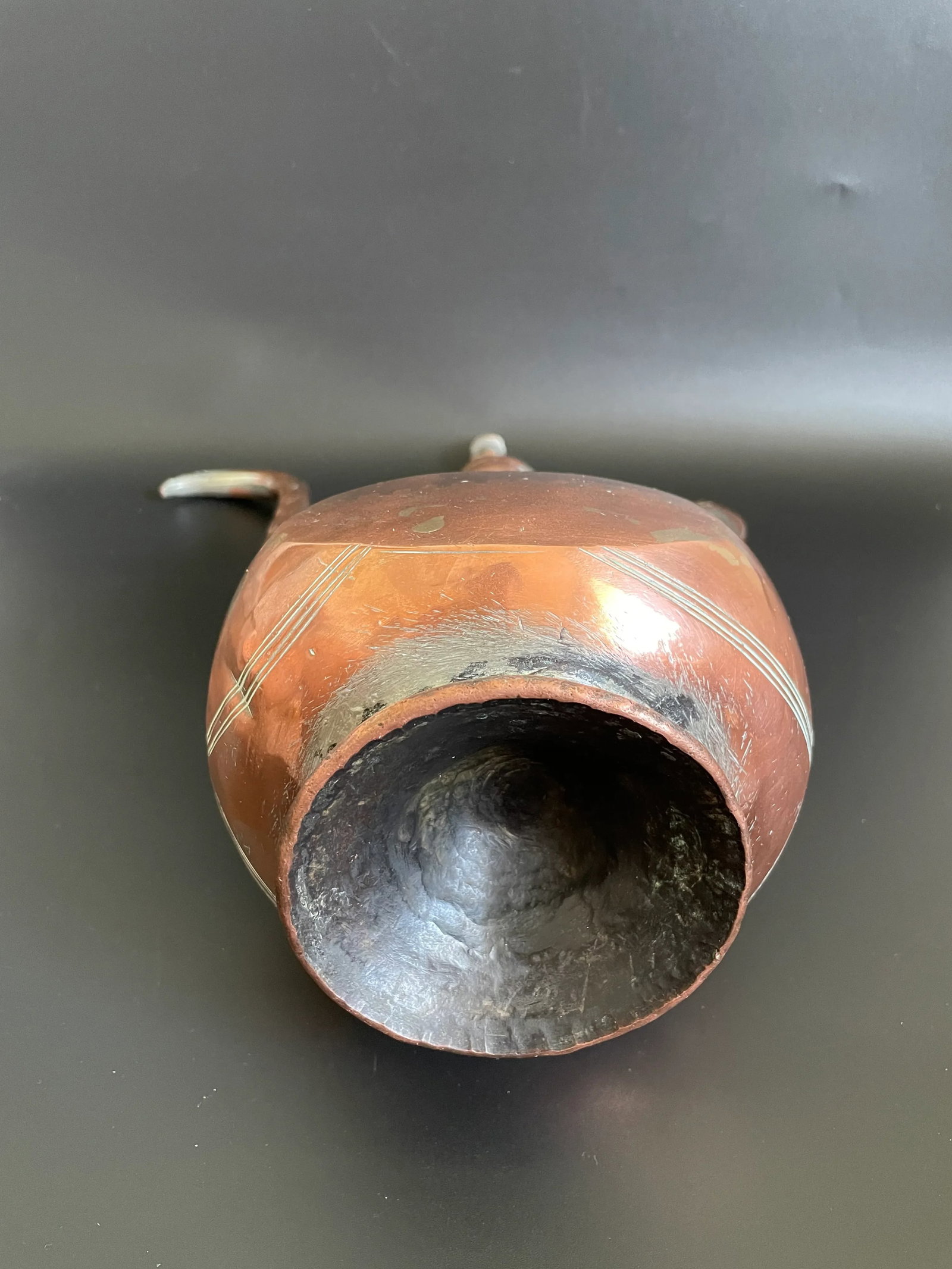Antique 19th Century Persian Tinned Copper Aftaba Pitcher - 6