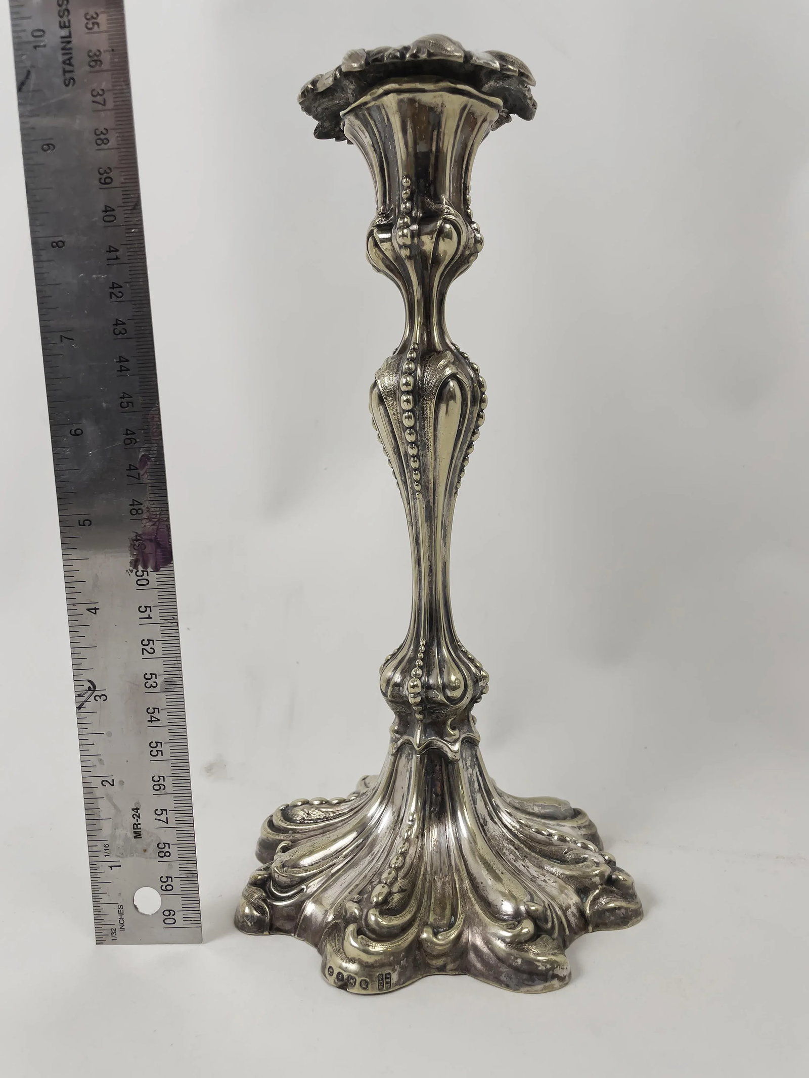 Late 19th Century Rococo Style Jfp & Co. Silver Plated Candlestick - 10