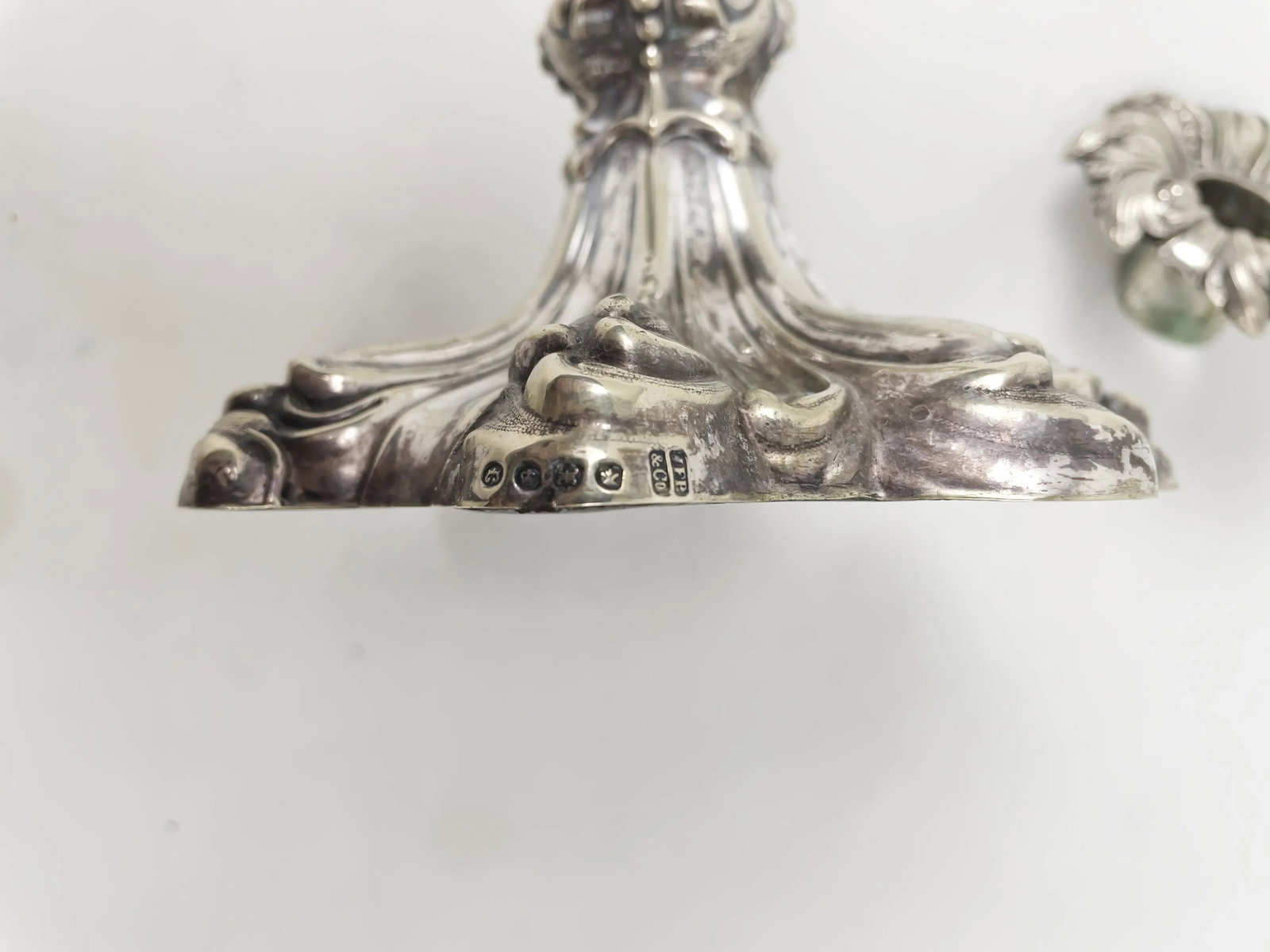 Late 19th Century Rococo Style Jfp & Co. Silver Plated Candlestick - 4