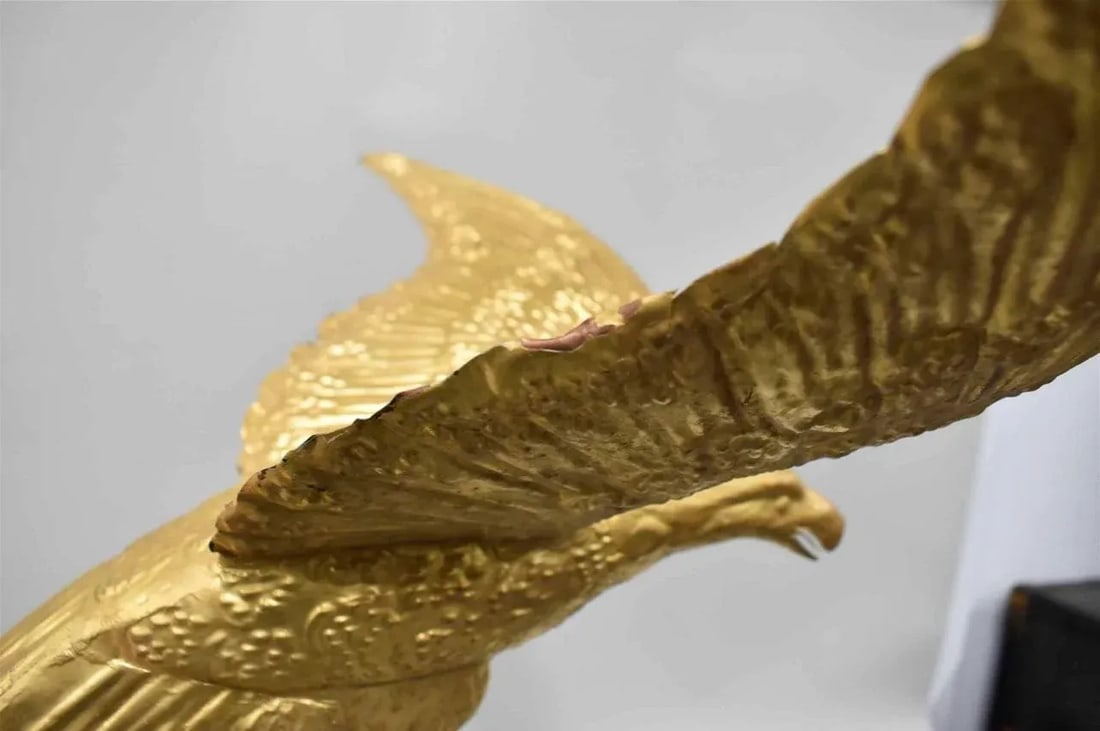 Mid 19th Century Gilt Painted Eagle Form Copper Weathervane - 8