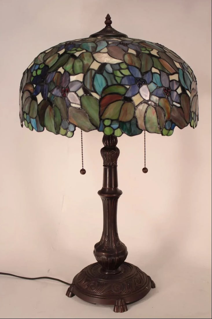 Vintage Large Art Nouveau Style Table Lamp - 4