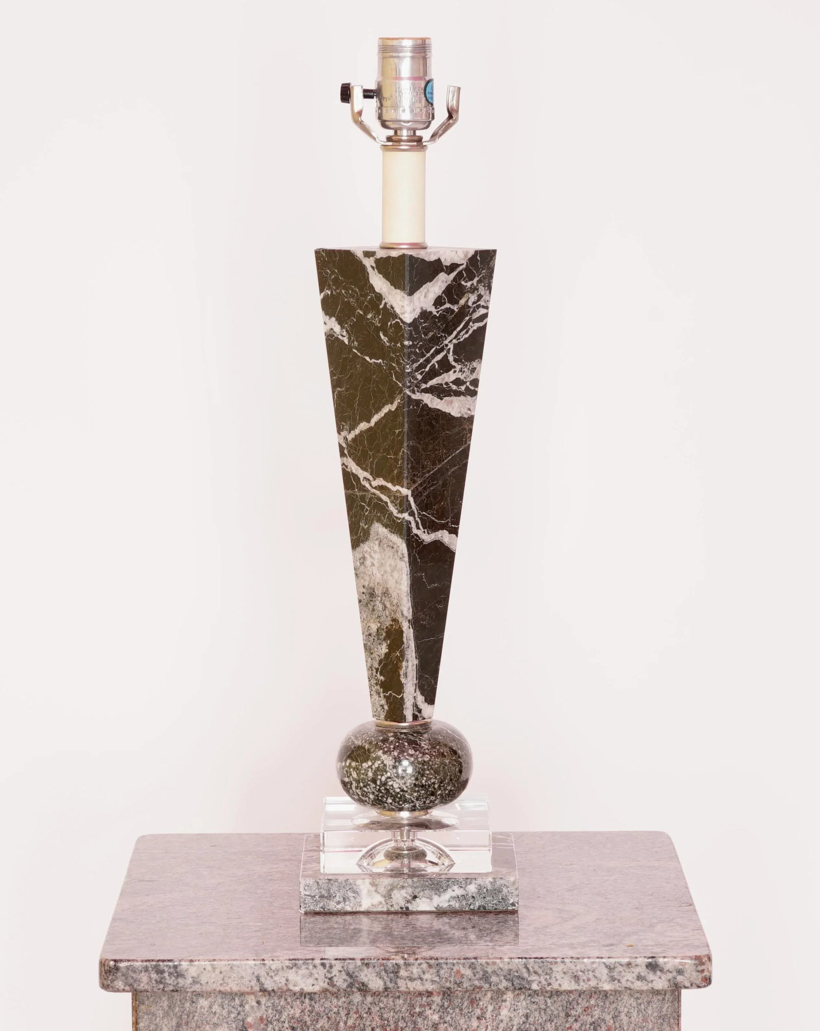 Vintage Marble and Lucite Table Lamp - 10