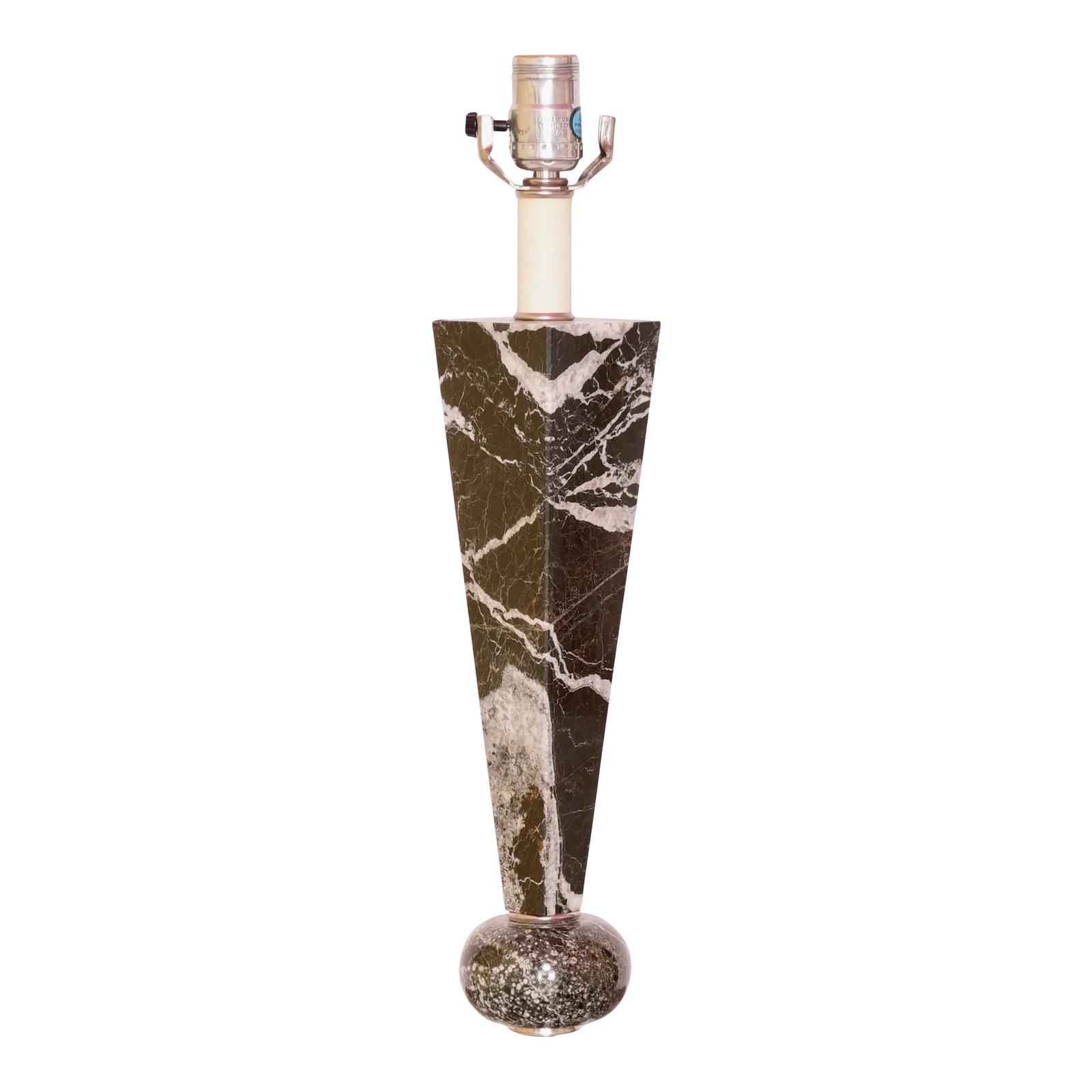 Vintage Marble and Lucite Table Lamp: Vintage Marble and Lucite Table Lamp is in perfect working order it is just in need of a beautiful lamp shade to finish it off. Will pair well with a side table or on a bedroom night stand.