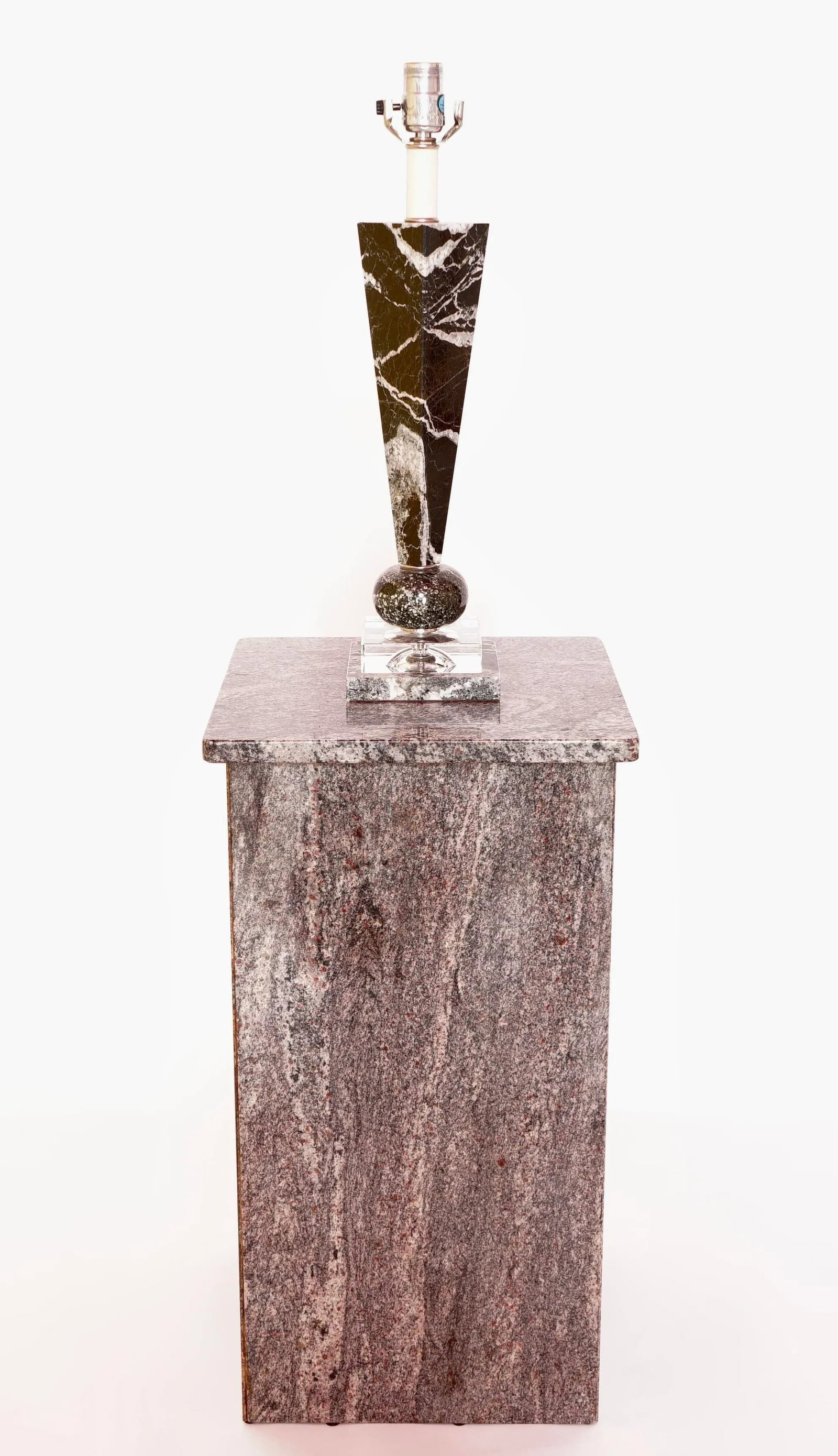 Vintage Marble and Lucite Table Lamp - 9