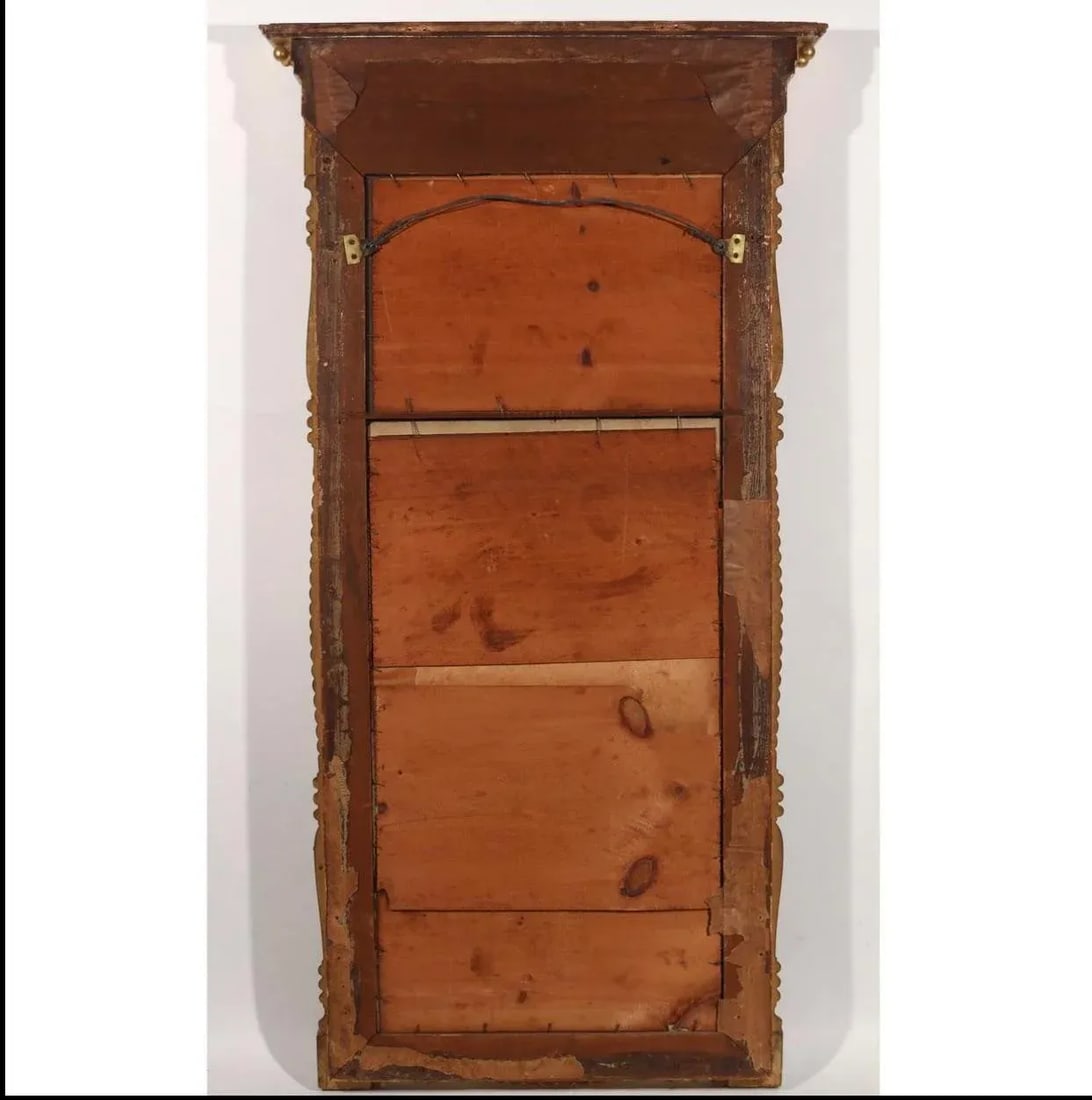 Mid 19th Century American Half Spindle Giltwood Tabernacle Pier Mirror - 4