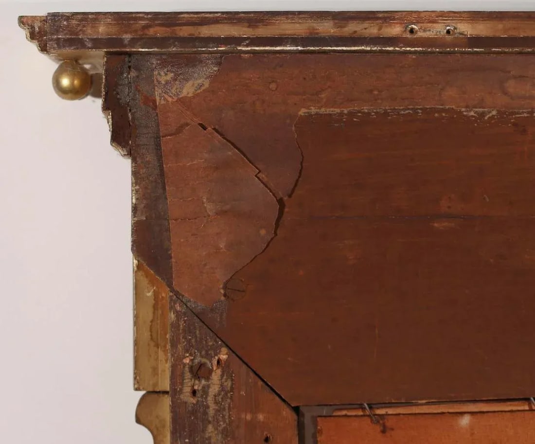 Mid 19th Century American Half Spindle Giltwood Tabernacle Pier Mirror - 5