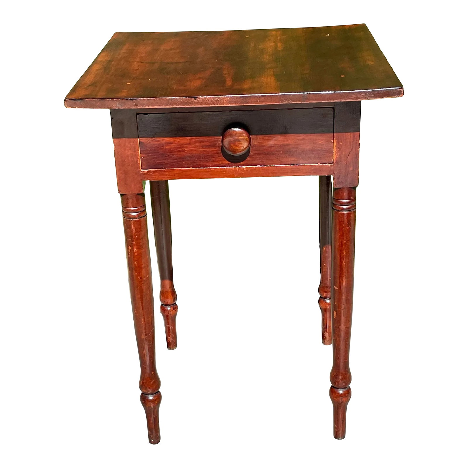 Antique One Drawer Stand With Distressed Top (1 of 11)
