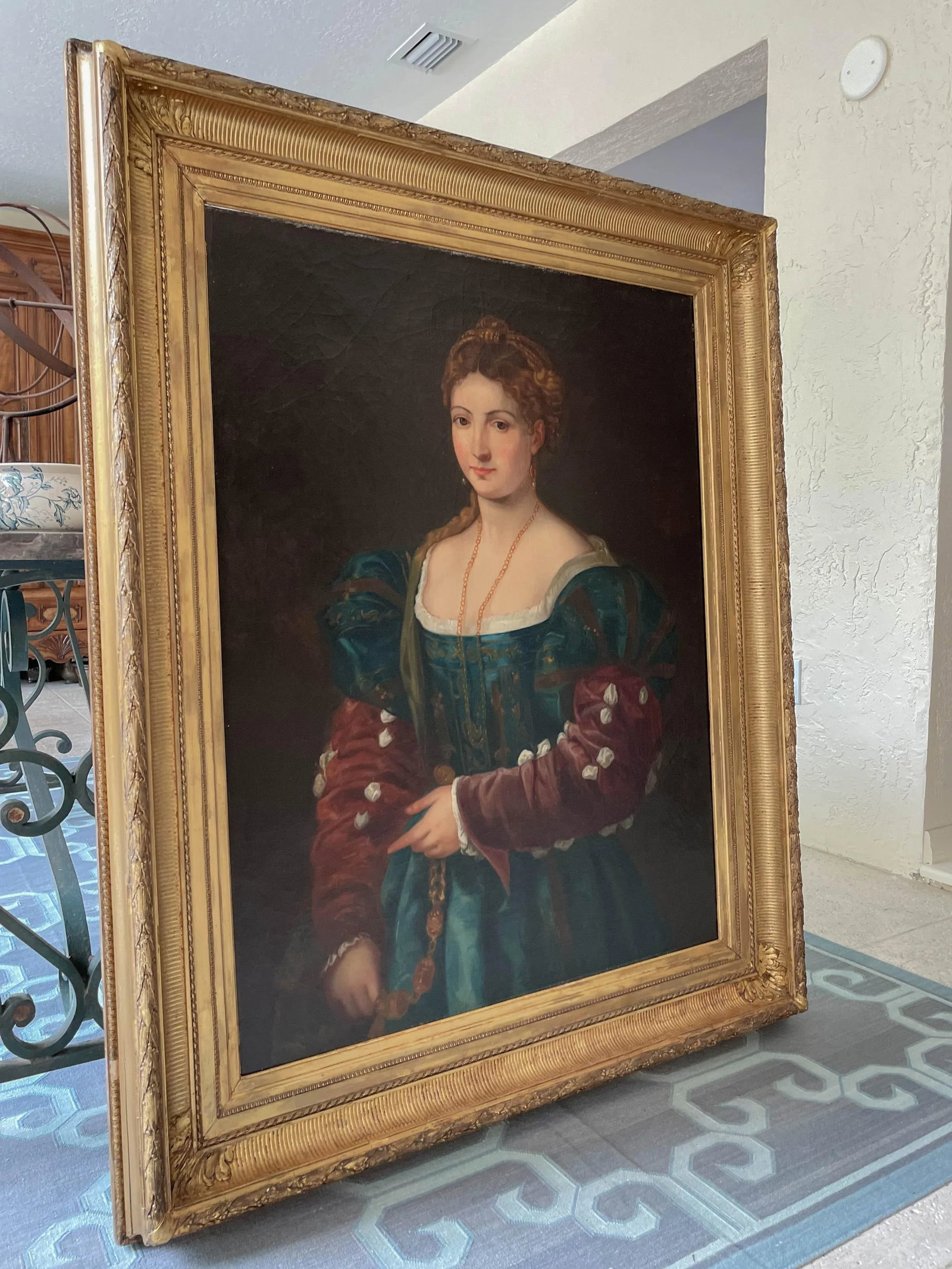 19th Century Italian Painting After Titian "La Bella" - 2