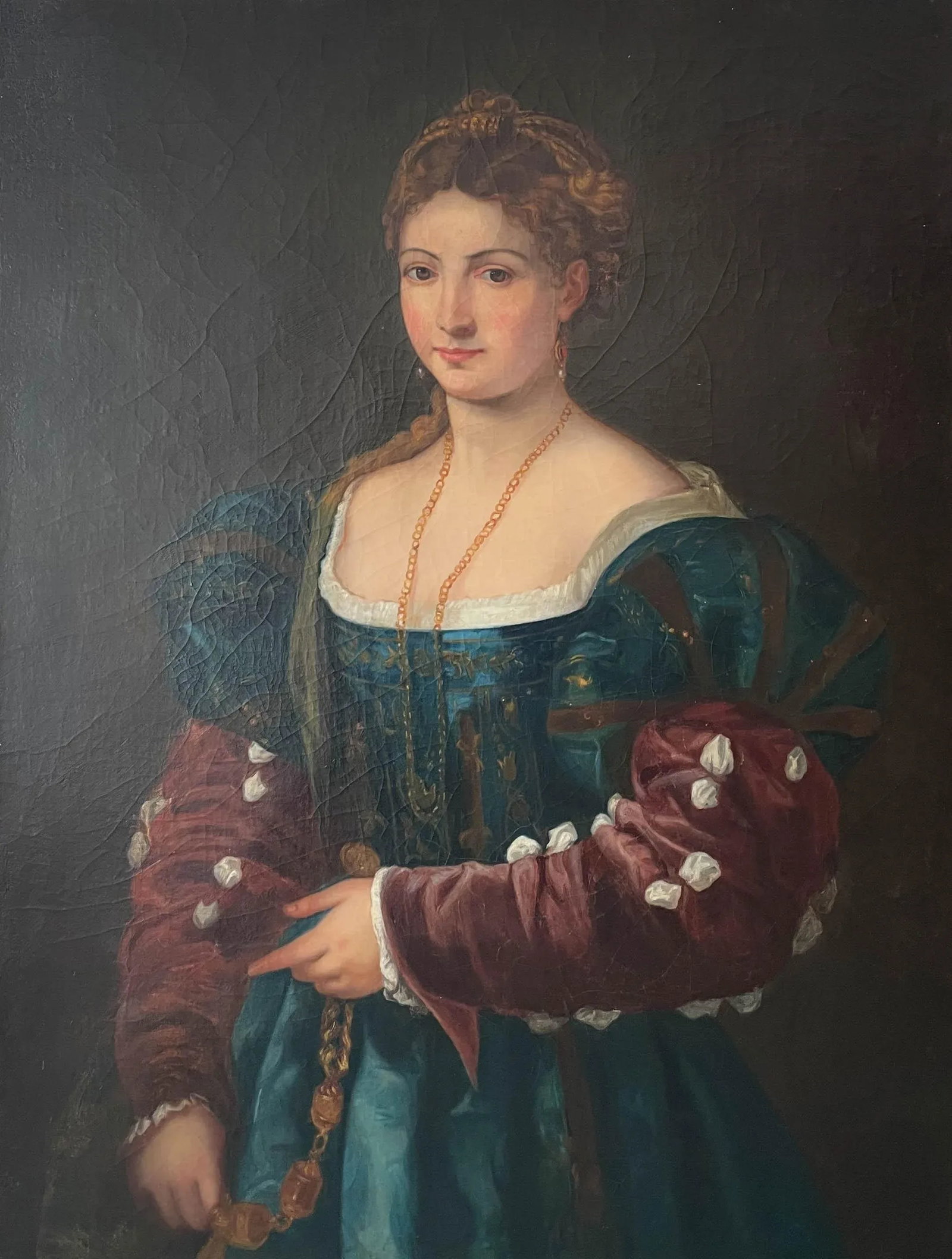 19th Century Italian Painting After Titian "La Bella" - 3