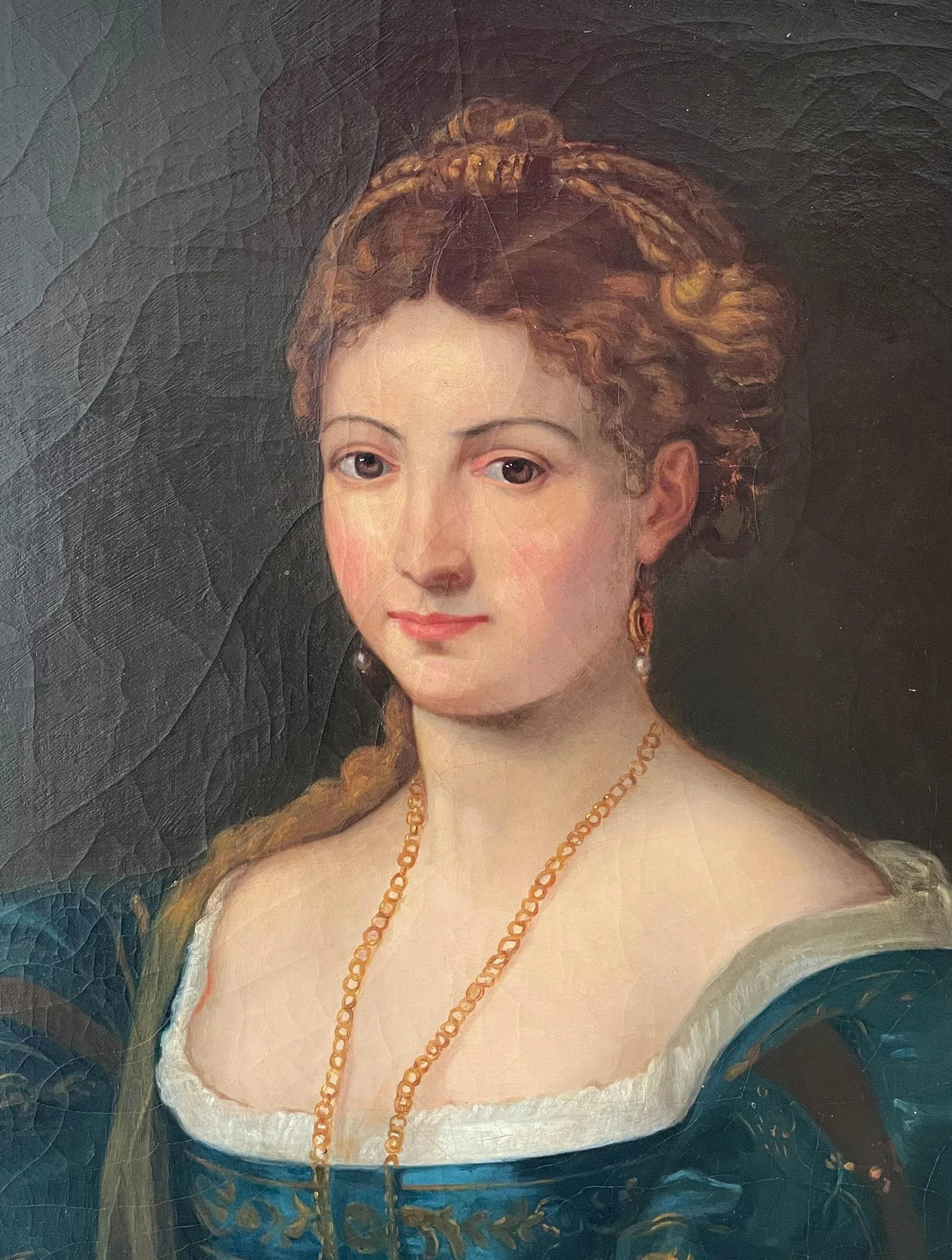 19th Century Italian Painting After Titian "La Bella" - 4