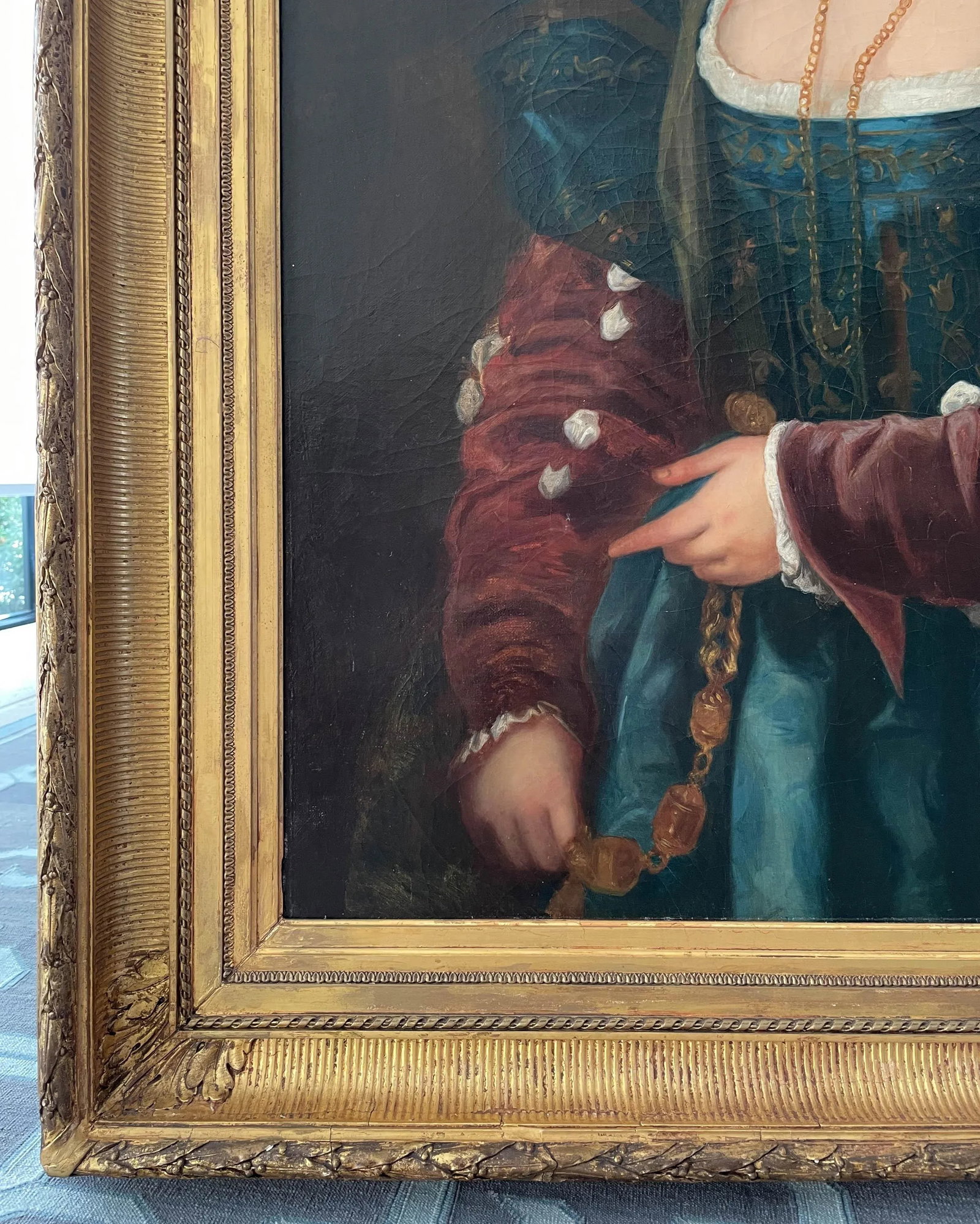 19th Century Italian Painting After Titian "La Bella" - 7