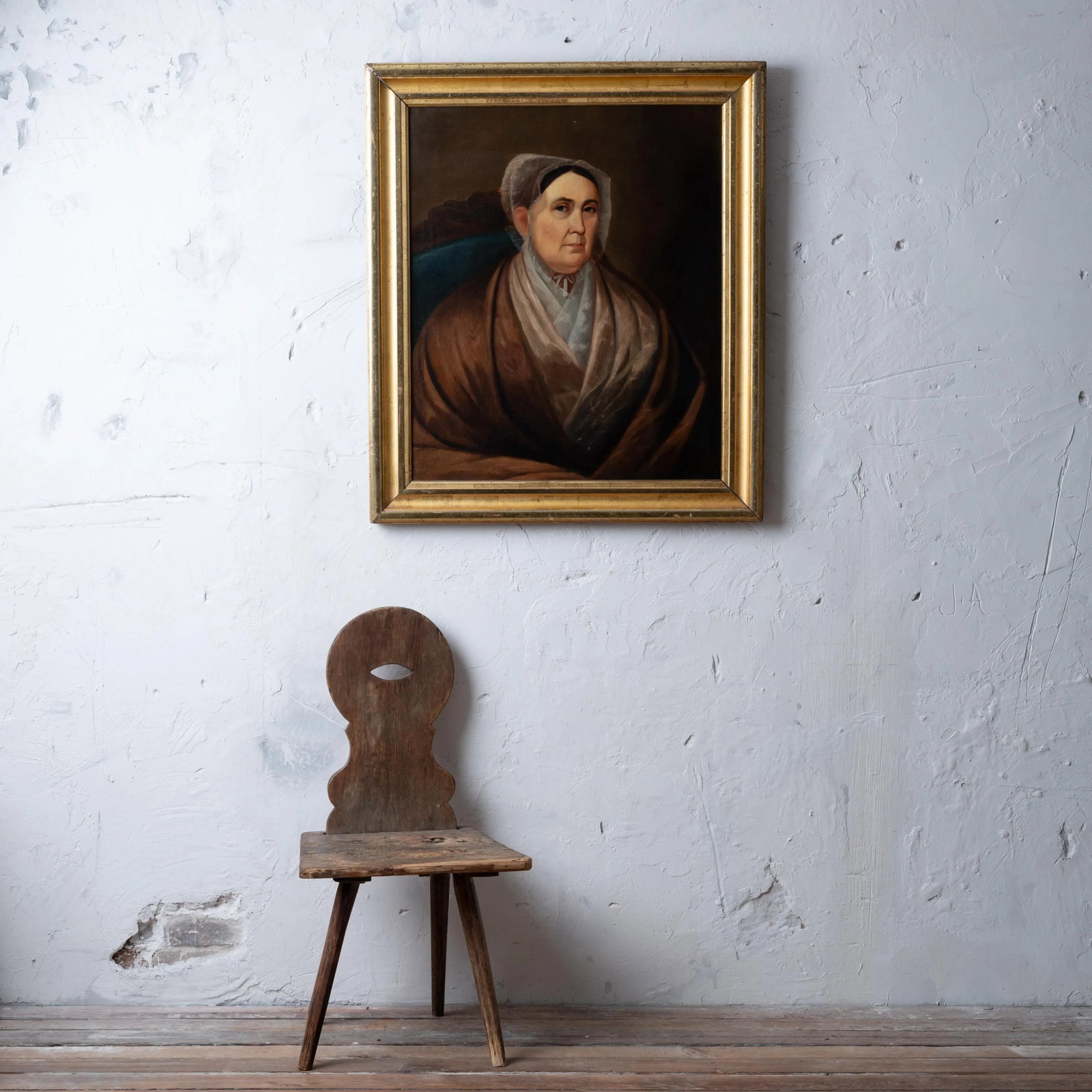 Primitive Portrait of a Lady, 19th Century - 2