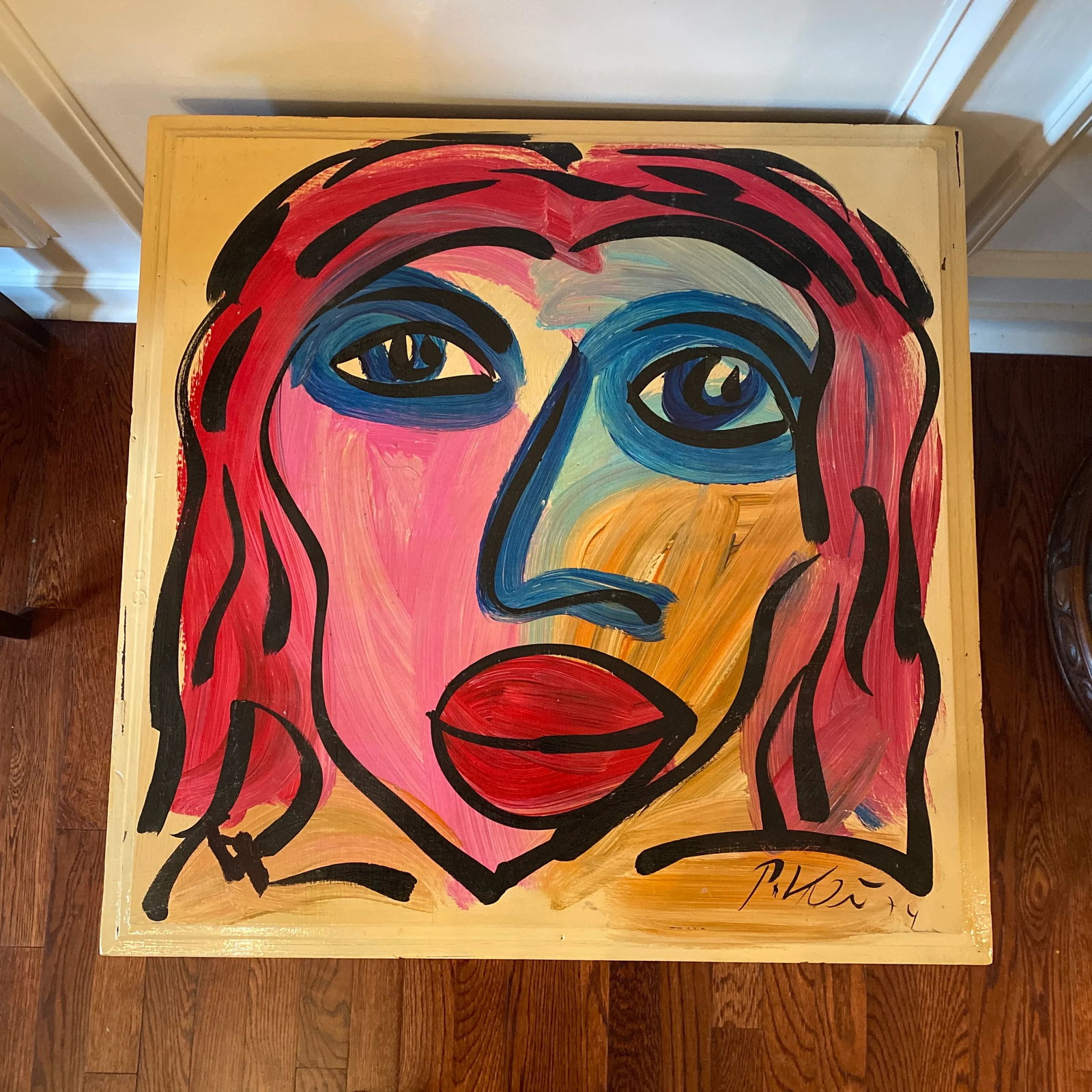 1970s Peter Keil Hand Painted Abstract Table - 2