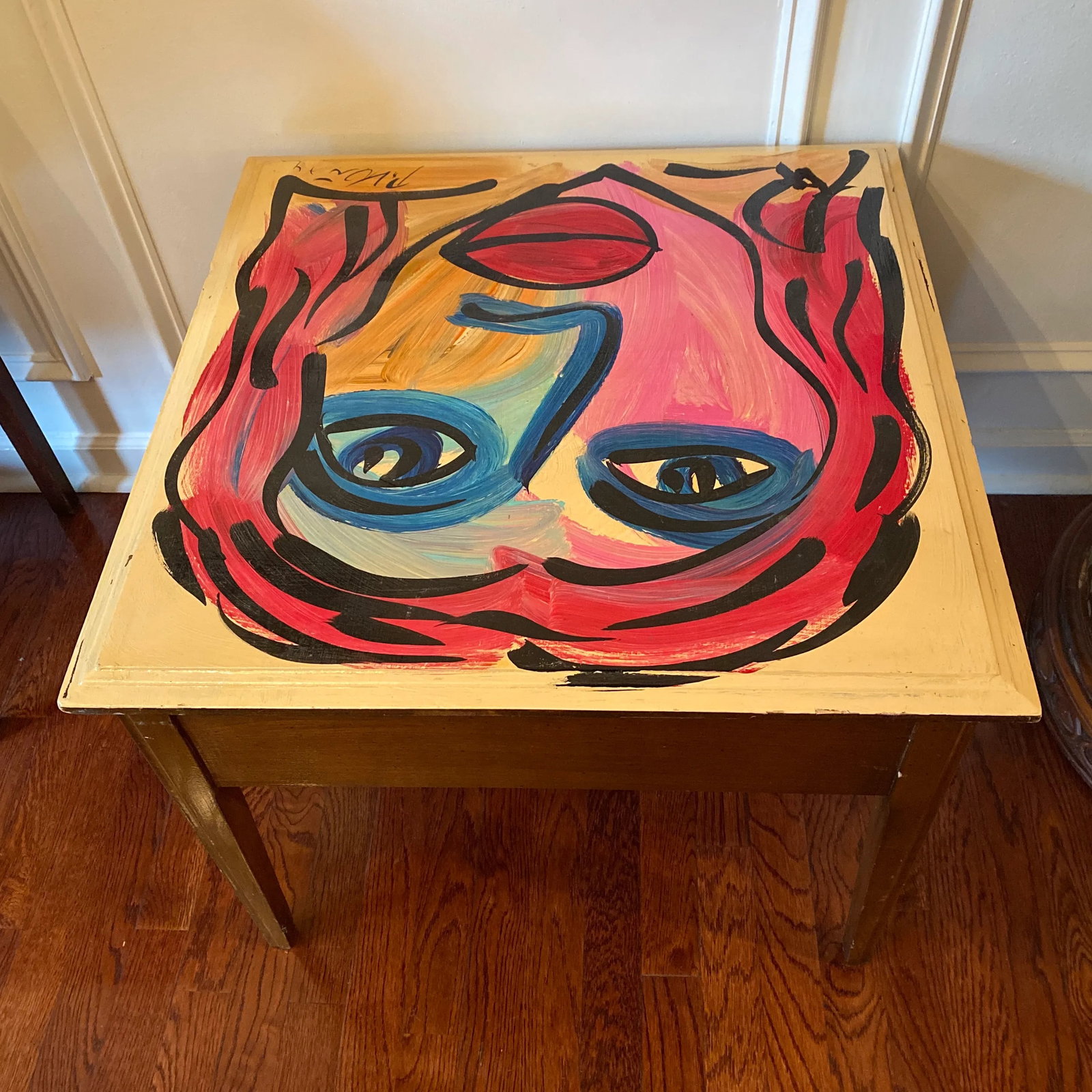 1970s Peter Keil Hand Painted Abstract Table - 5