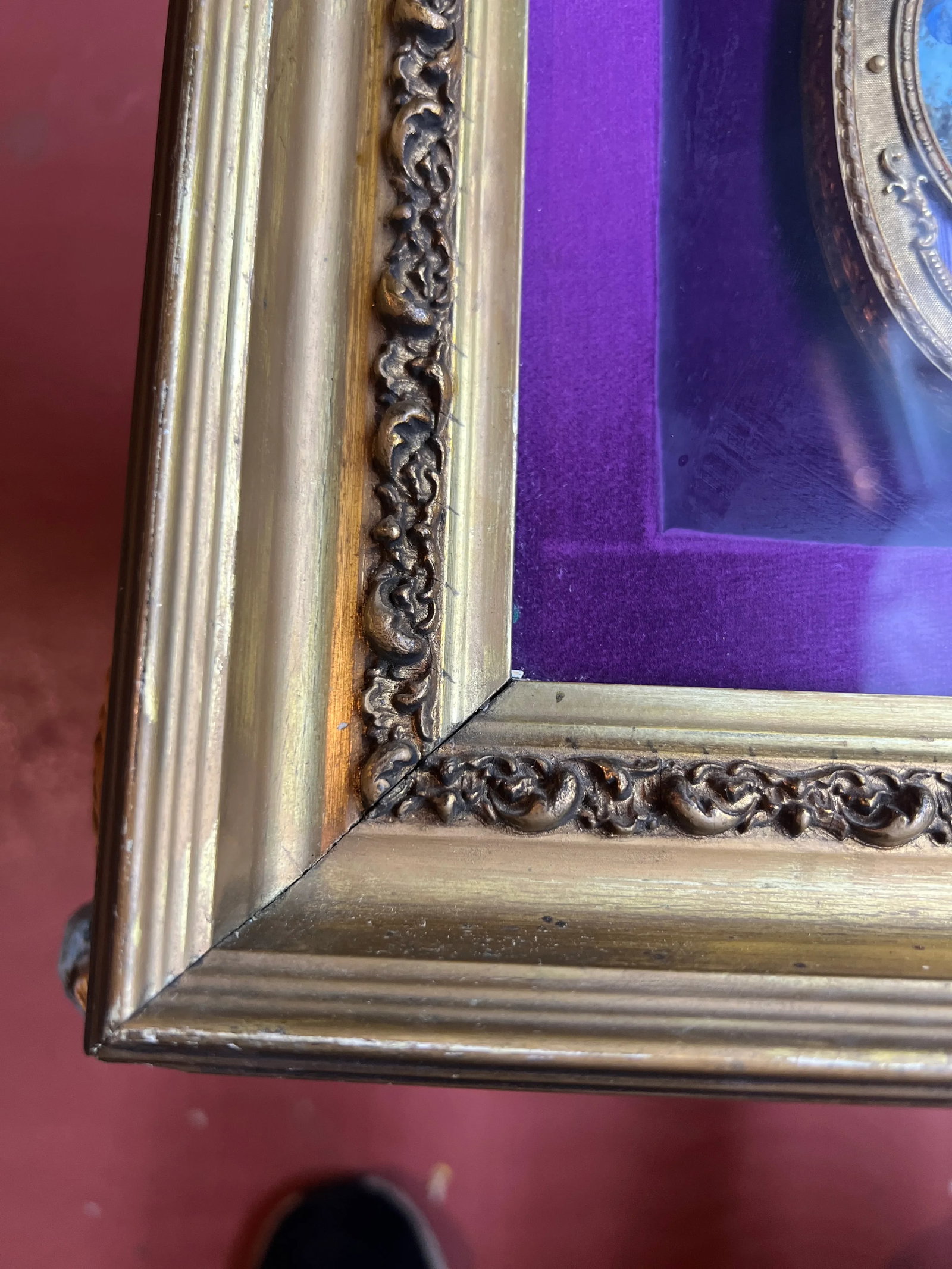 19th Century French d'Ore Bronze Enameled Portrait of a Noble Lady - 2