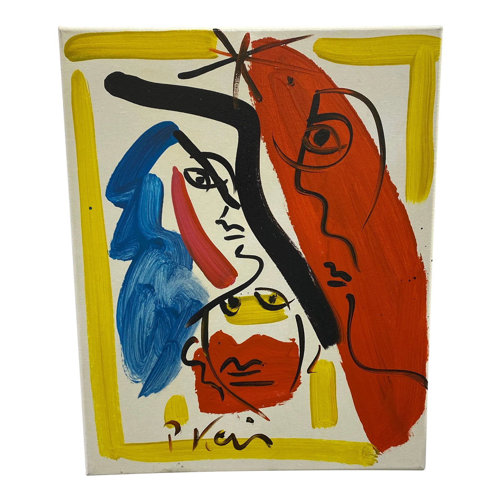 Vintage Abstract Portraiture; Original Artwork by Peter Robert Keil: Fantastic original paintings by Listed world renowned artist Peter Robert Keil (born 1942 Germany) Peter has self proclaimed to be the last of the living legend artists working in his career with