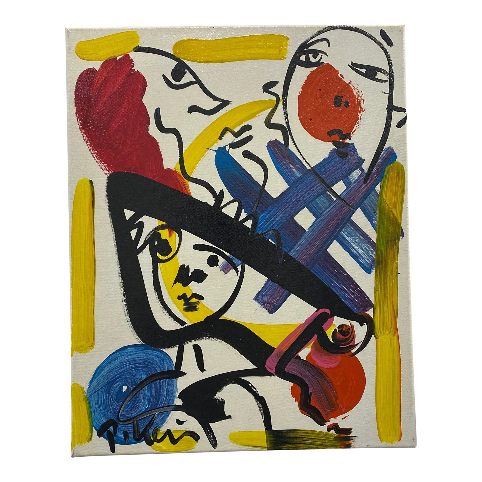 Vintage Abstract Portraiture; Original Artwork by Peter Robert Keil: Fantastic original paintings by Listed world renowned artist Peter Robert Keil (born 1942 Germany) Peter has self proclaimed to be the last of the living legend artists working in his career with