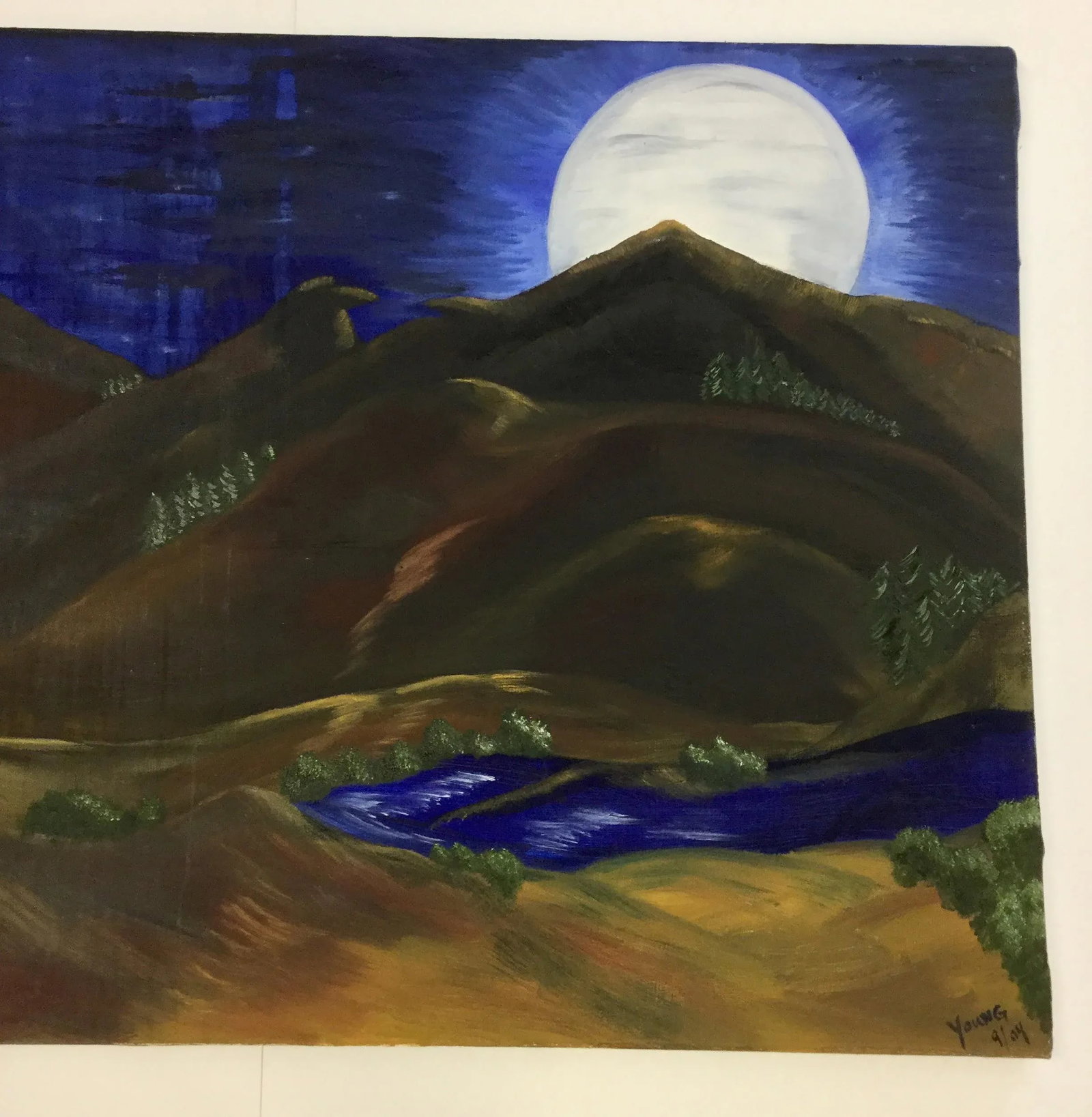 Large "Eagle Peak" Oil Painting on Canvas - 2