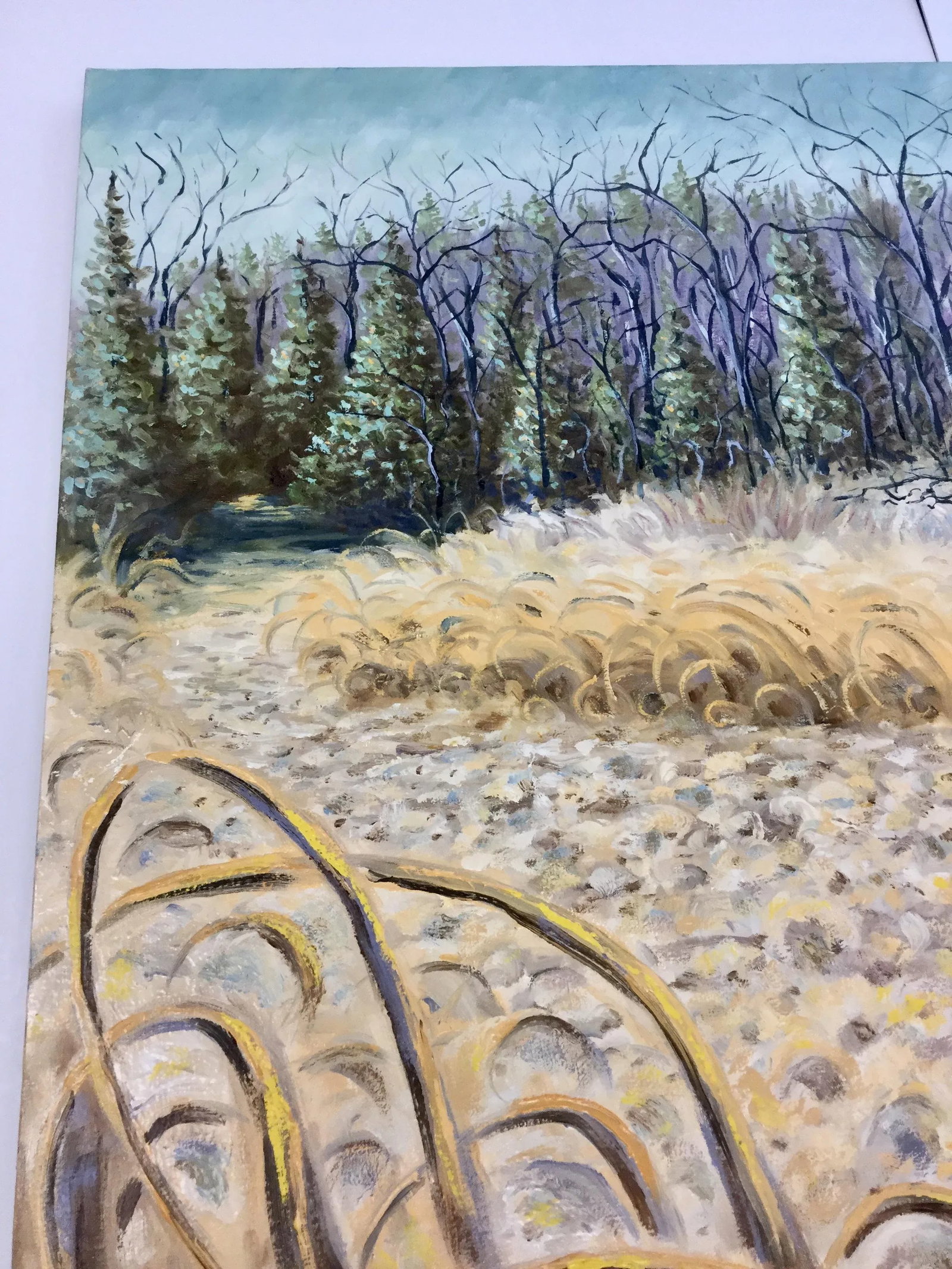 Large 1990's Original Expressionist Landscape Oil Painting - 7