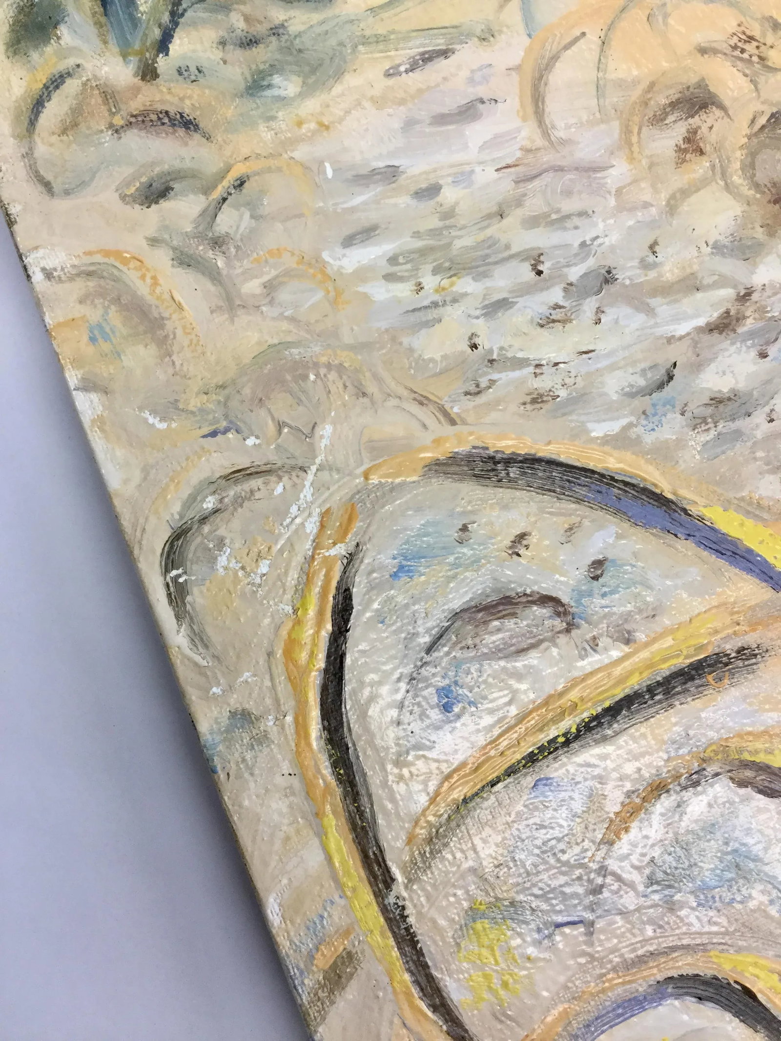 Large 1990's Original Expressionist Landscape Oil Painting - 9