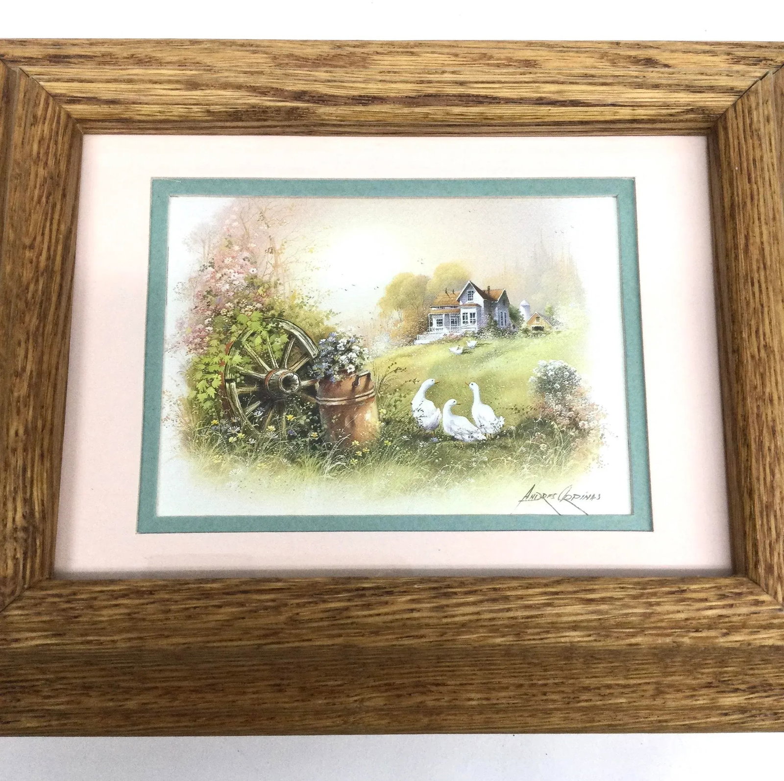 Andre Orpinas Print Heavily Framed With Oak and Glass - 2