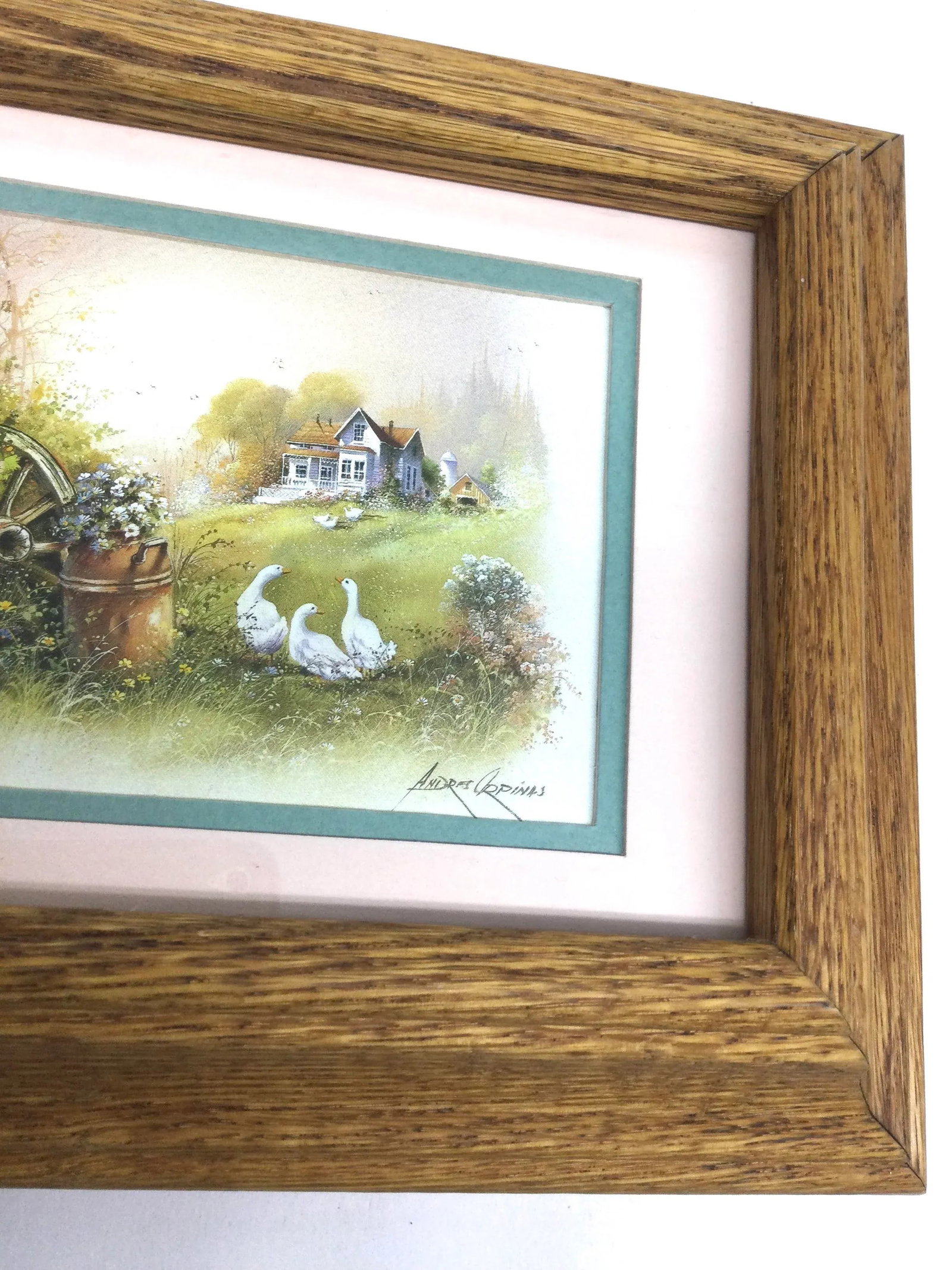 Andre Orpinas Print Heavily Framed With Oak and Glass - 4