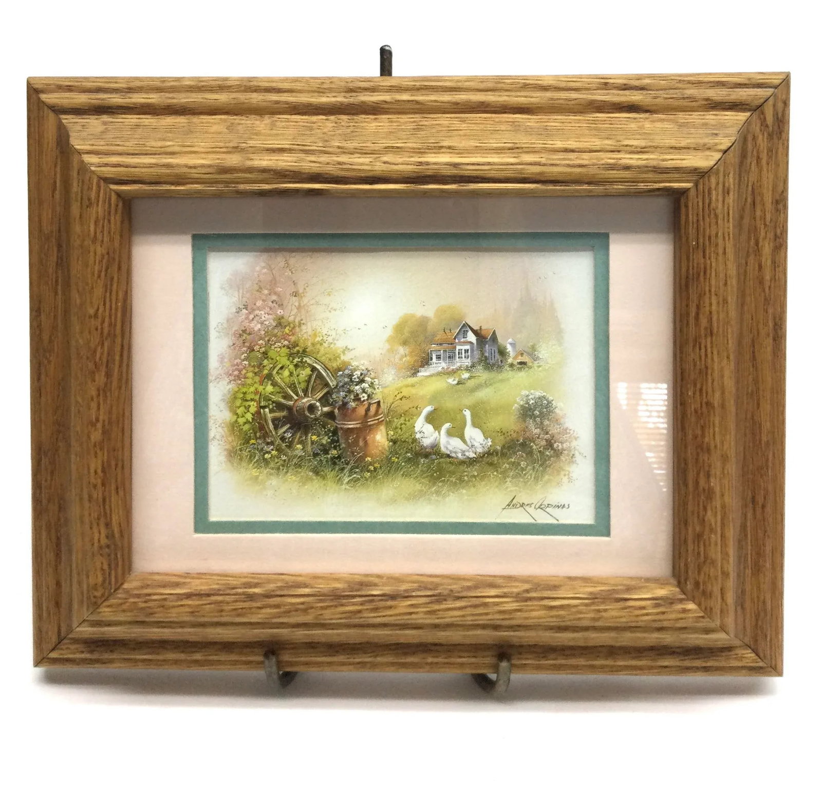 Andre Orpinas Print Heavily Framed With Oak and Glass - 5