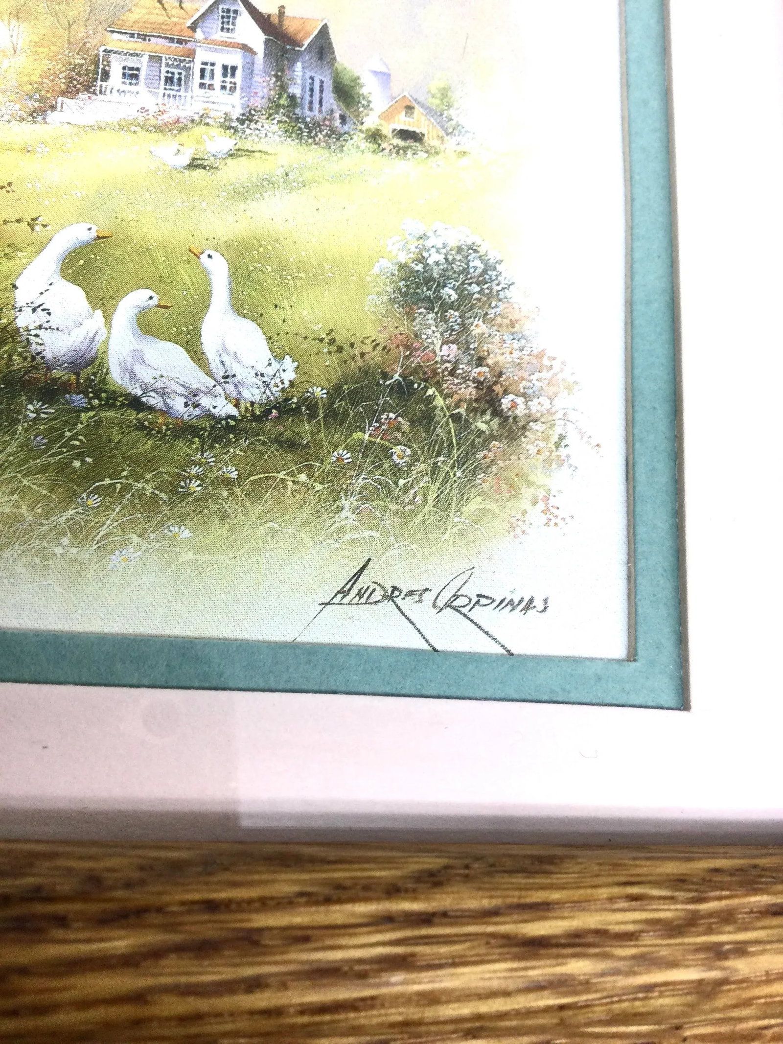 Andre Orpinas Print Heavily Framed With Oak and Glass - 6