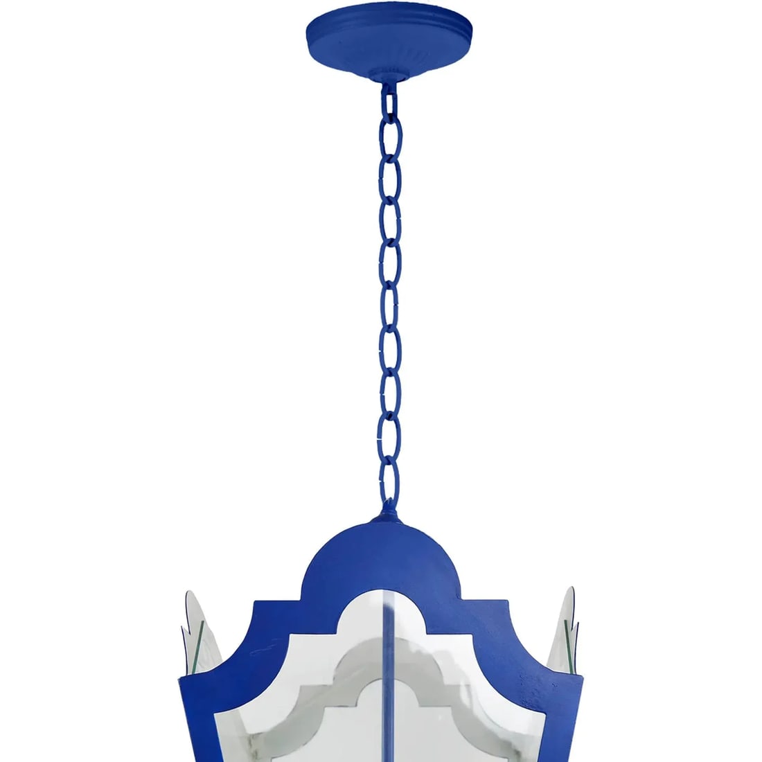 Elegant Blue Four-Light Chandelier - 10