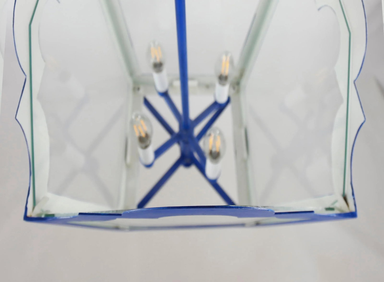 Elegant Blue Four-Light Chandelier - 5