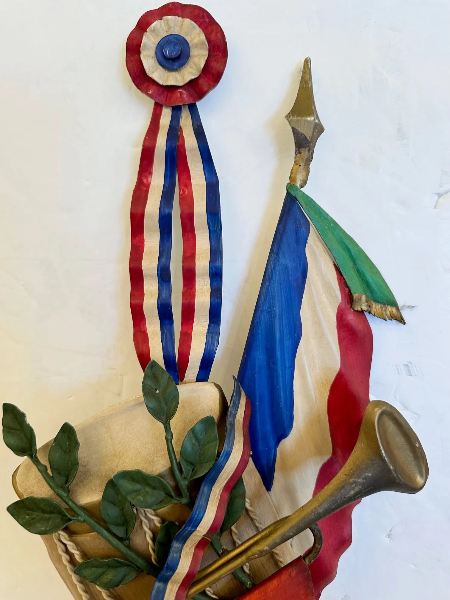 Vintage Mottahedeh French Style Painted Tole & Iron Candle Sconces -A Pair - 3