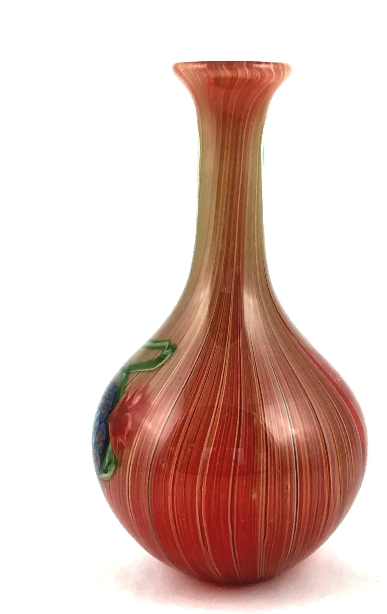 Vintage Murano Glass Vase With Millefiore Detail - 4