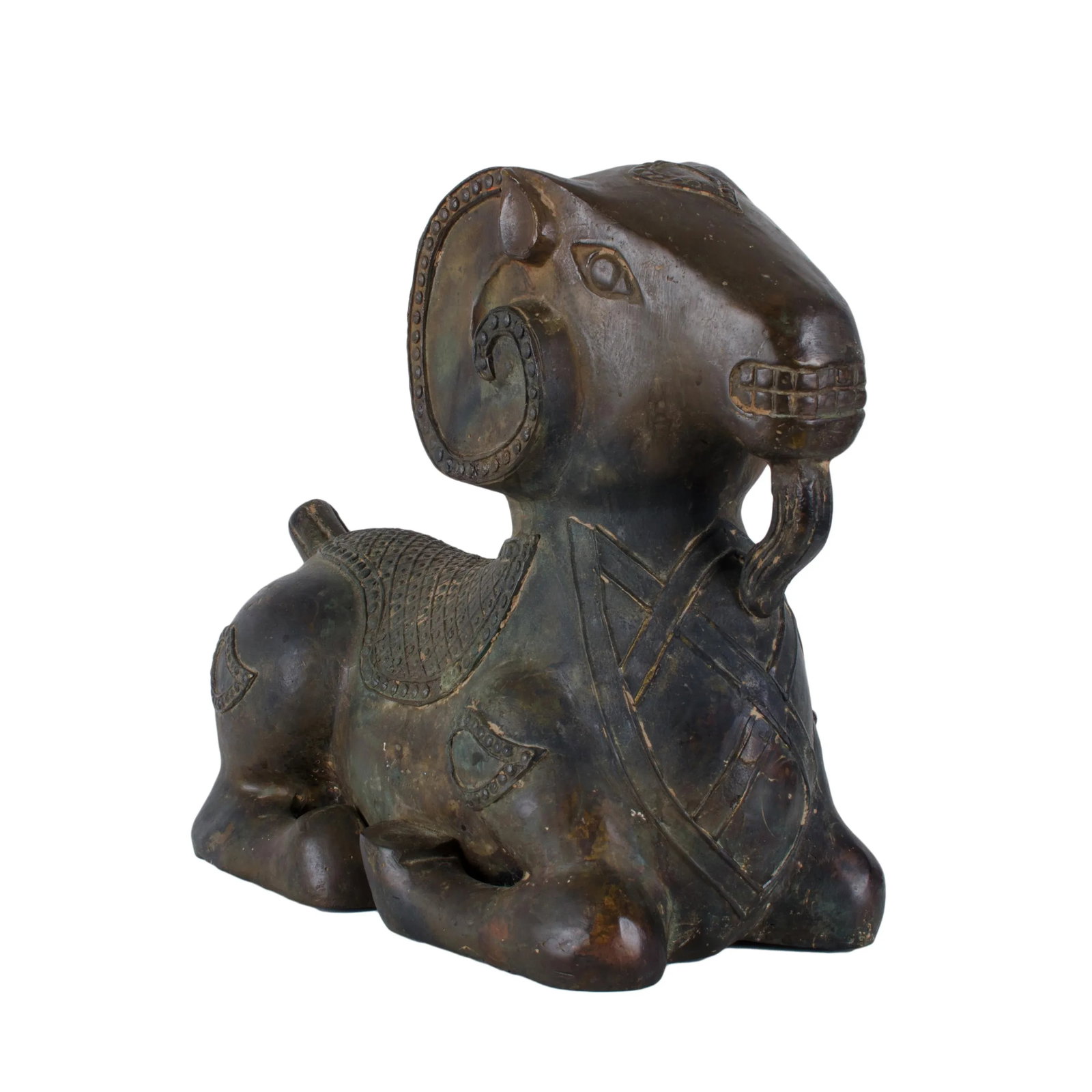 Early 20th Century Chinese Archaic Style Bronze Ram - 2