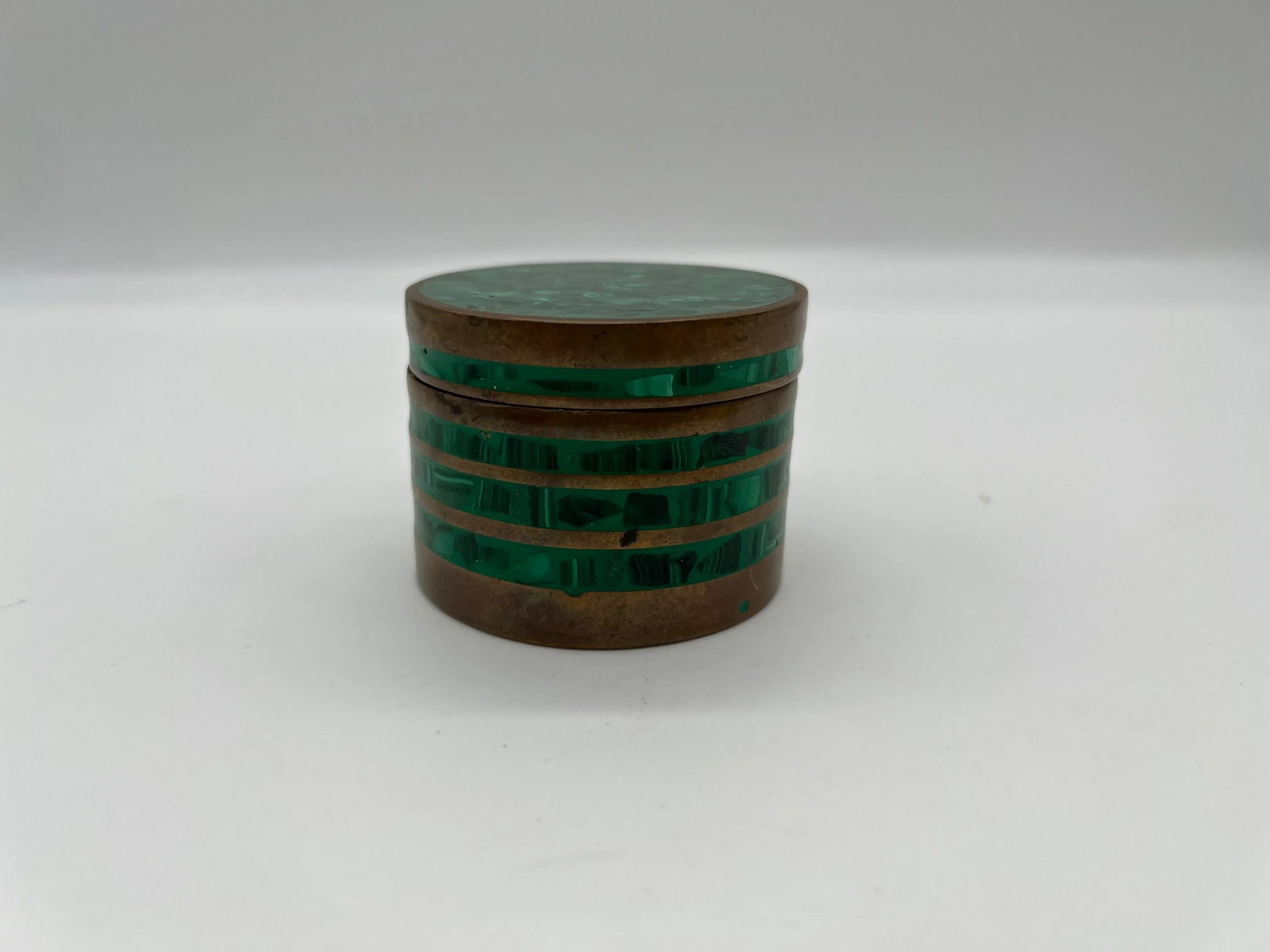 Vintage Mid Century Malachite & Brass Mounted Table Box - 3